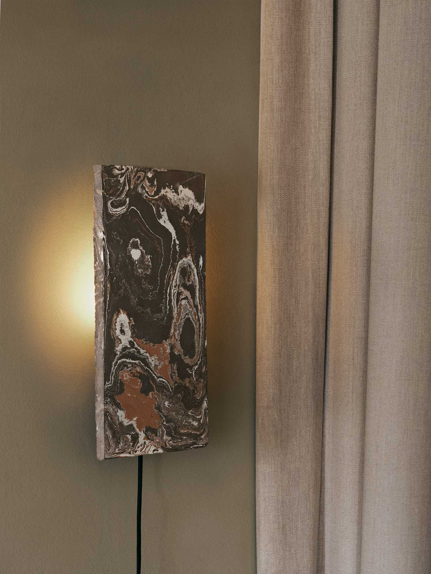 Argilla Wall Lamp - Rectangular - Marble Mocha - Image 2