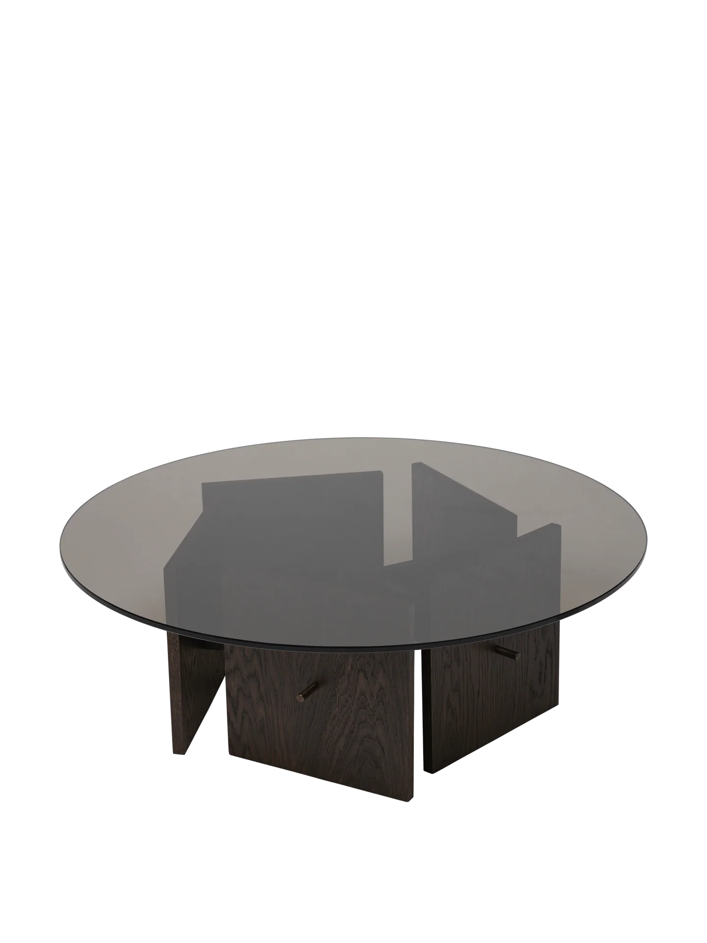 Aukko Coffee Table - Tinted Glass/Dark Stained Oak - Image 3