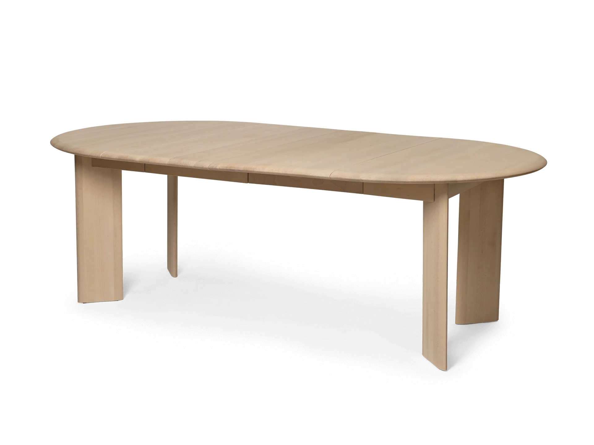 Bevel Table - Extendable x 2 - White Oiled Beech - Image 4
