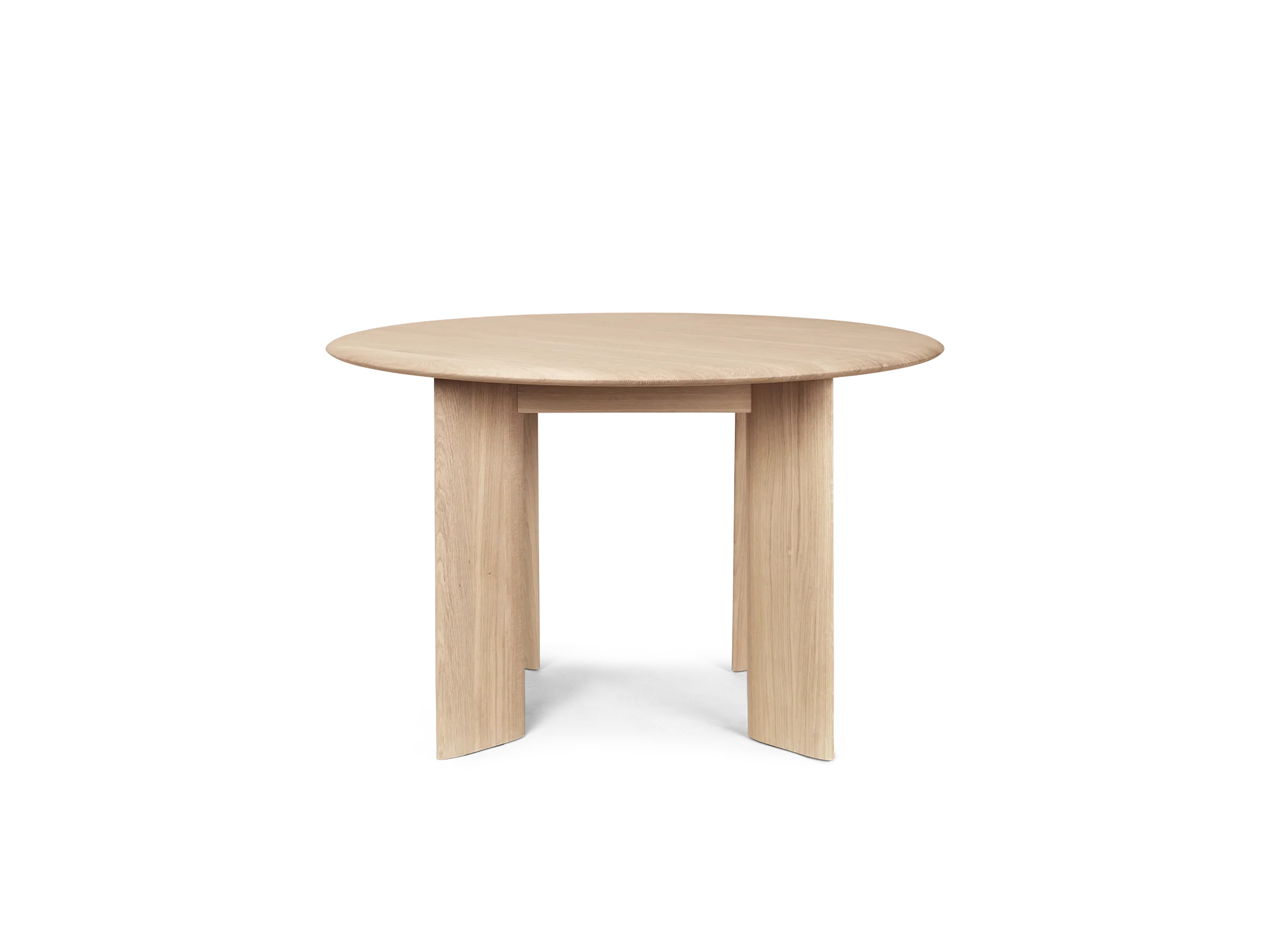 Bevel Table - Round Ø117 - White Oiled Oak
