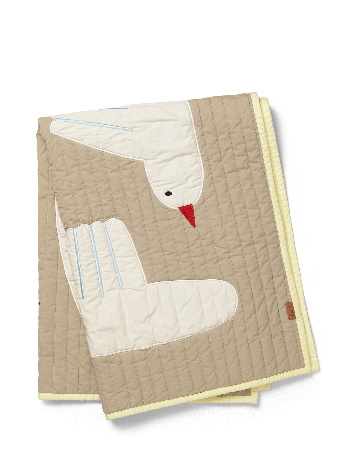 Bird Quilted Blanket - Sand - Image 3