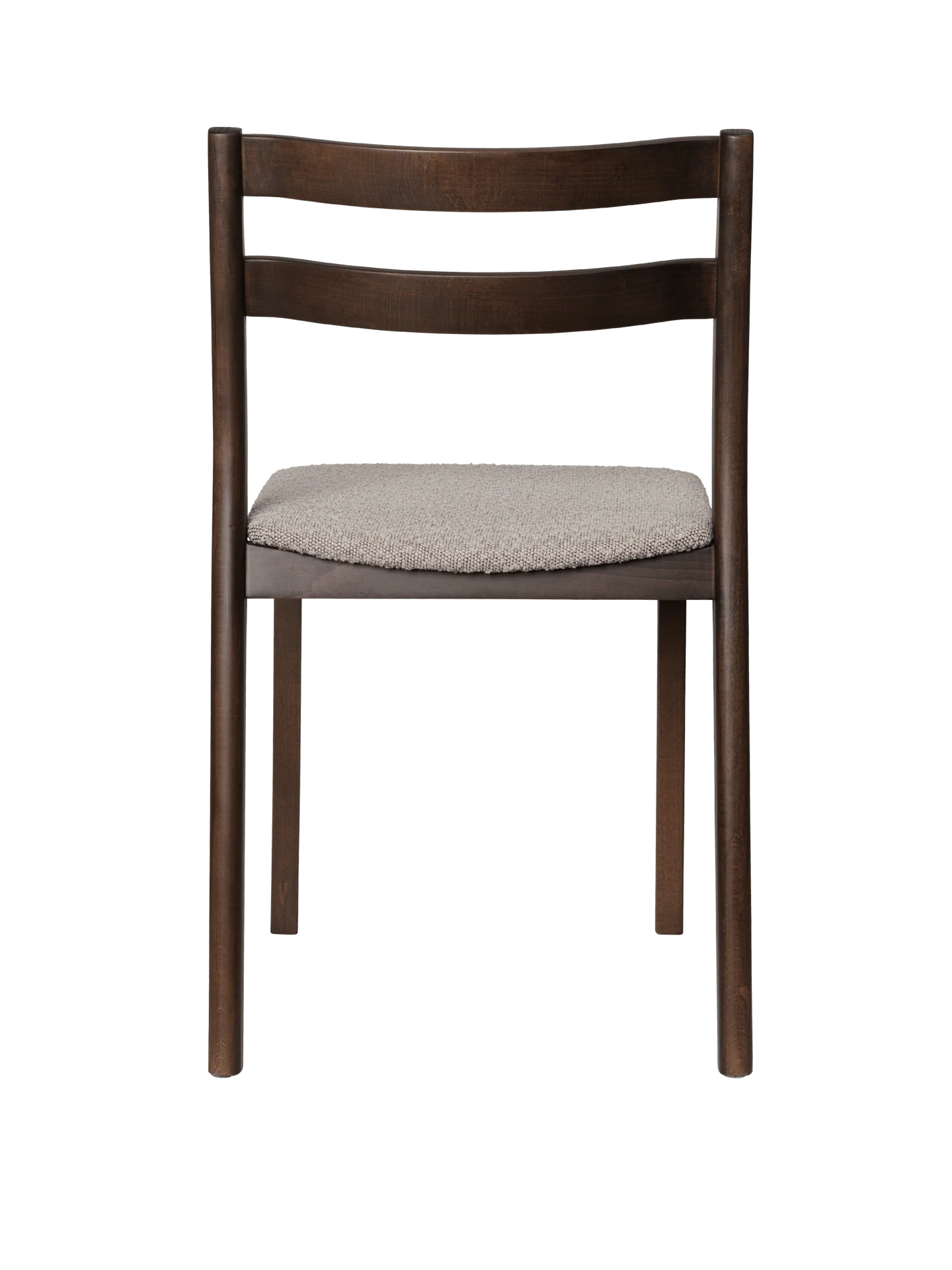 Boda Dining Chair - Upholstered Seat - Rugged Bouclé - Dark Stained Beech/Natural - UK - Image 3