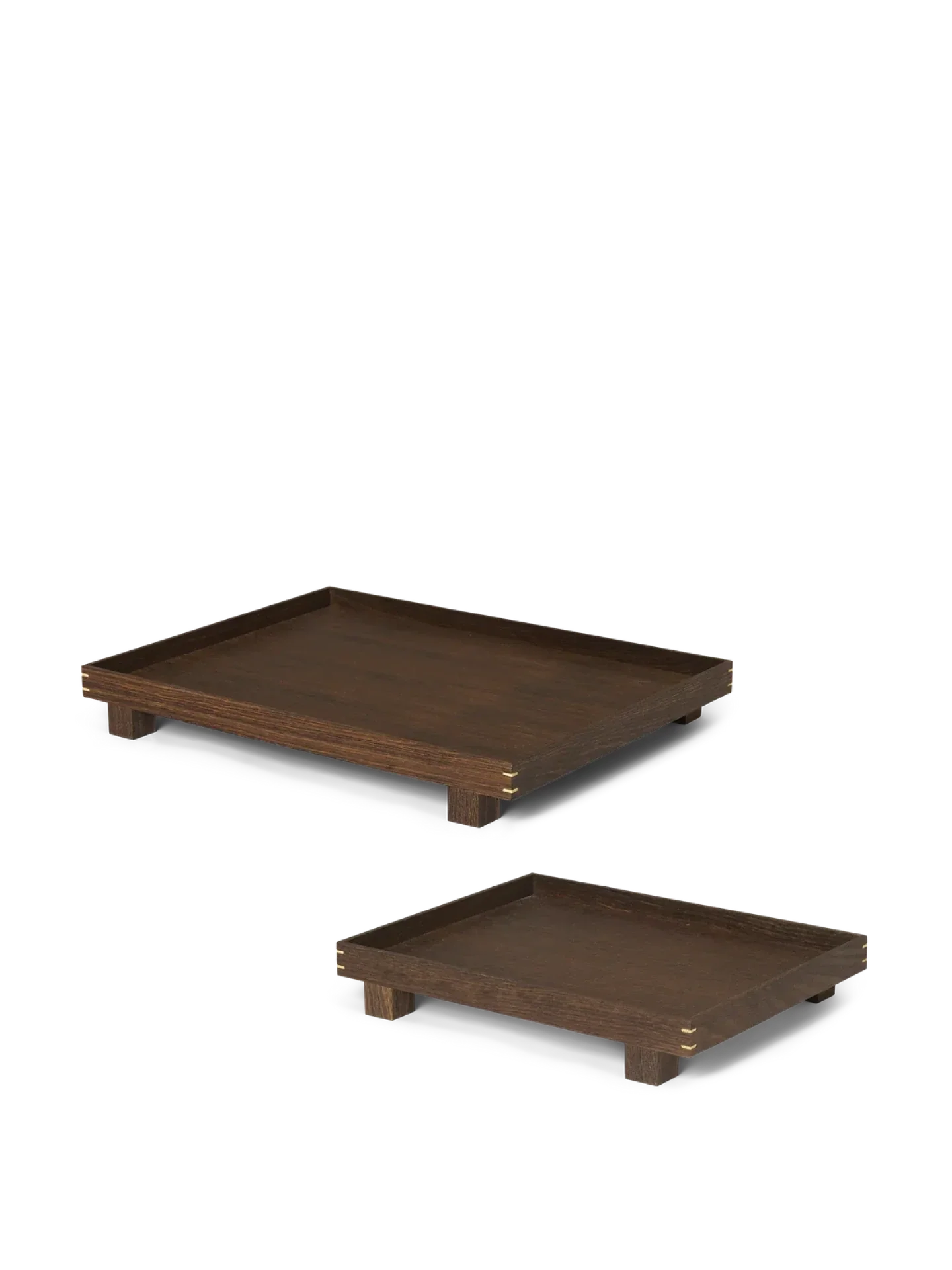Bon Wooden Tray - Large & Small Gift Set - Smoked Oak