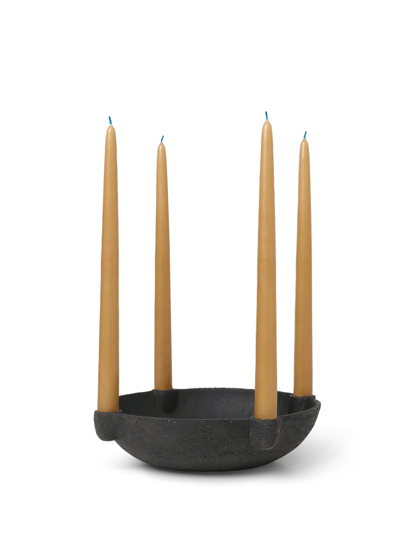 Bowl Candle Holder - Large - Ceramic - Dark Grey - Image 3
