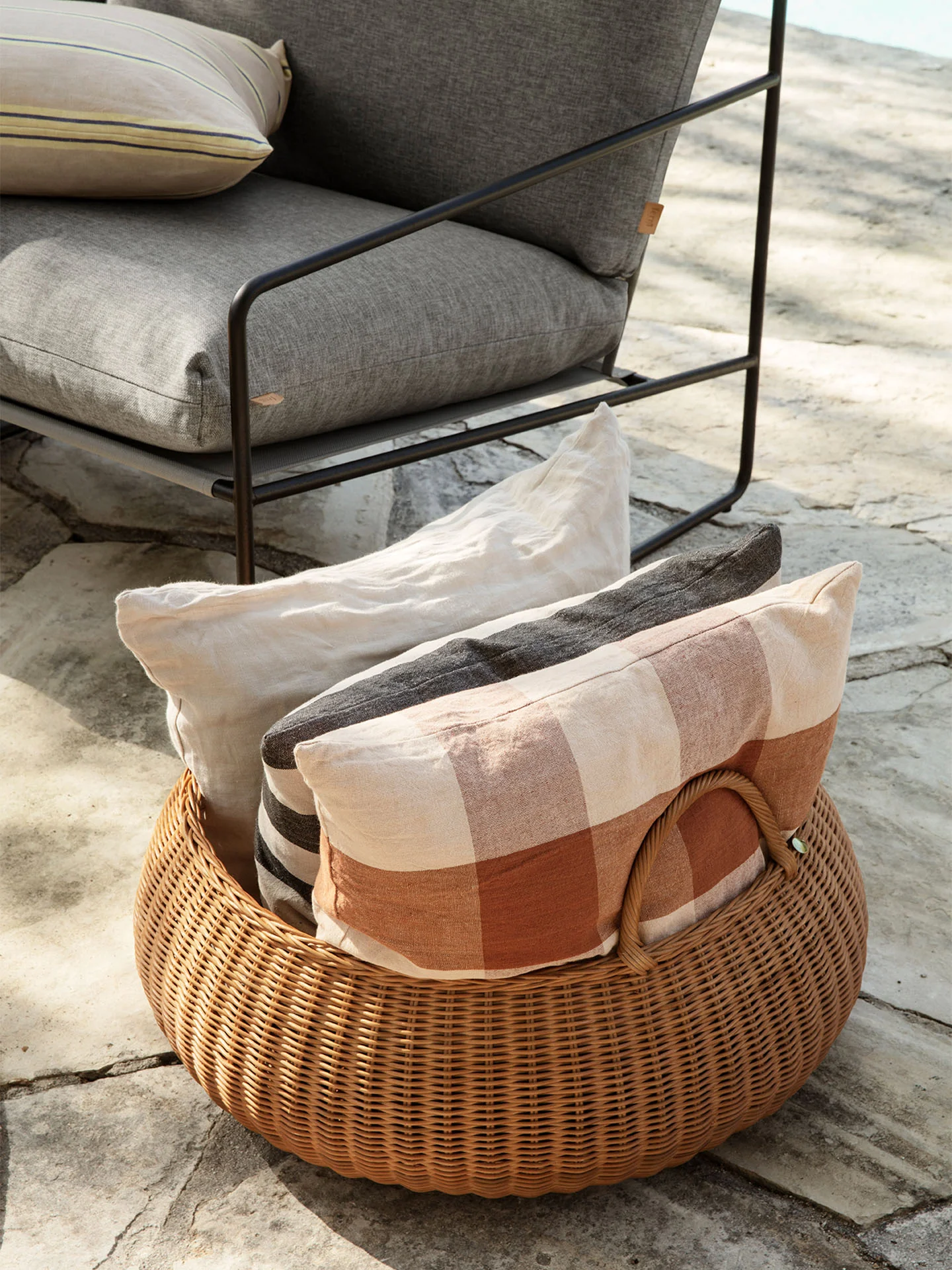 Braided Basket - Low - Natural - Image 2