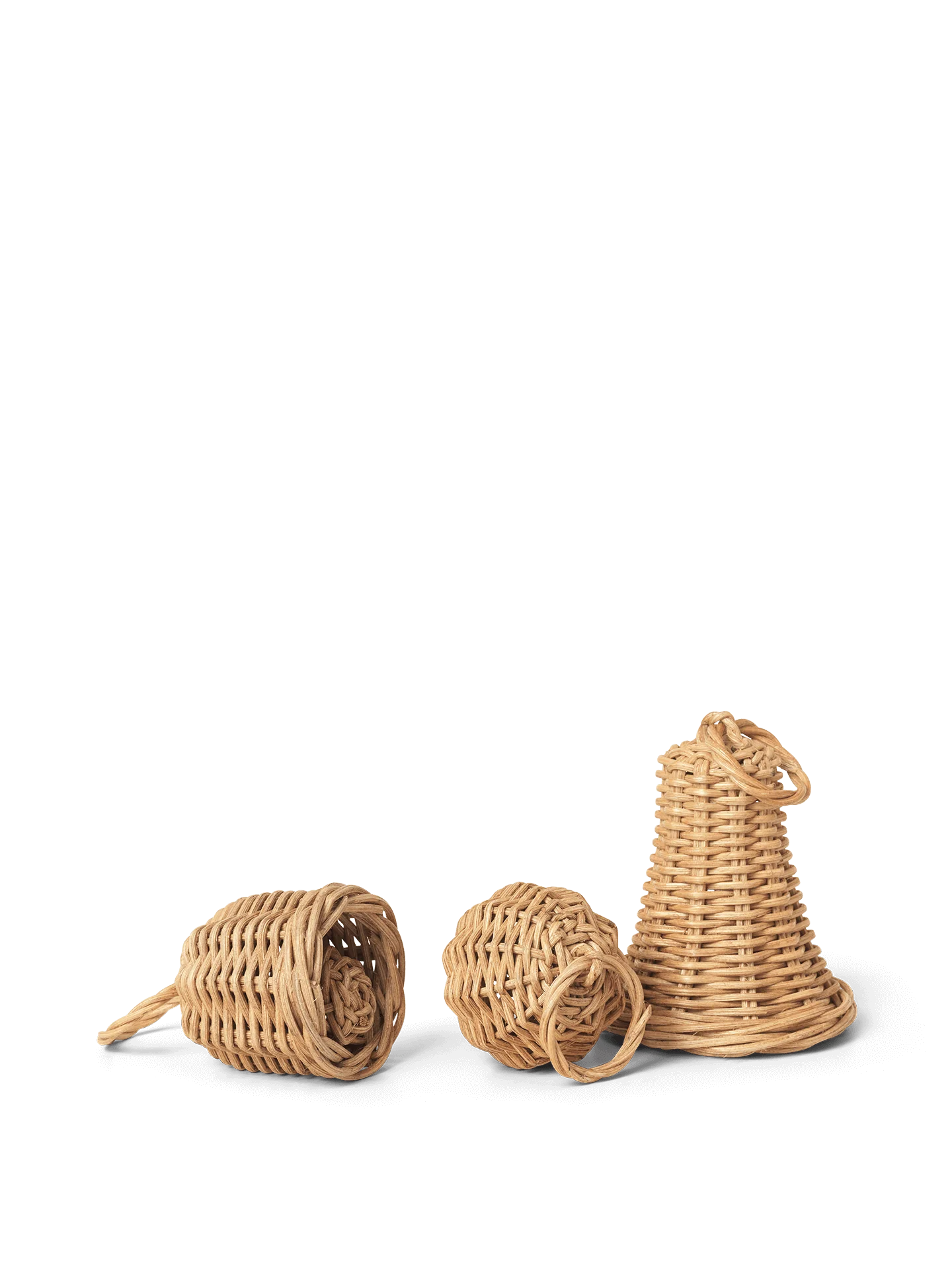 Braided Bell Baubles - Set of 3 - Natural - Image 5