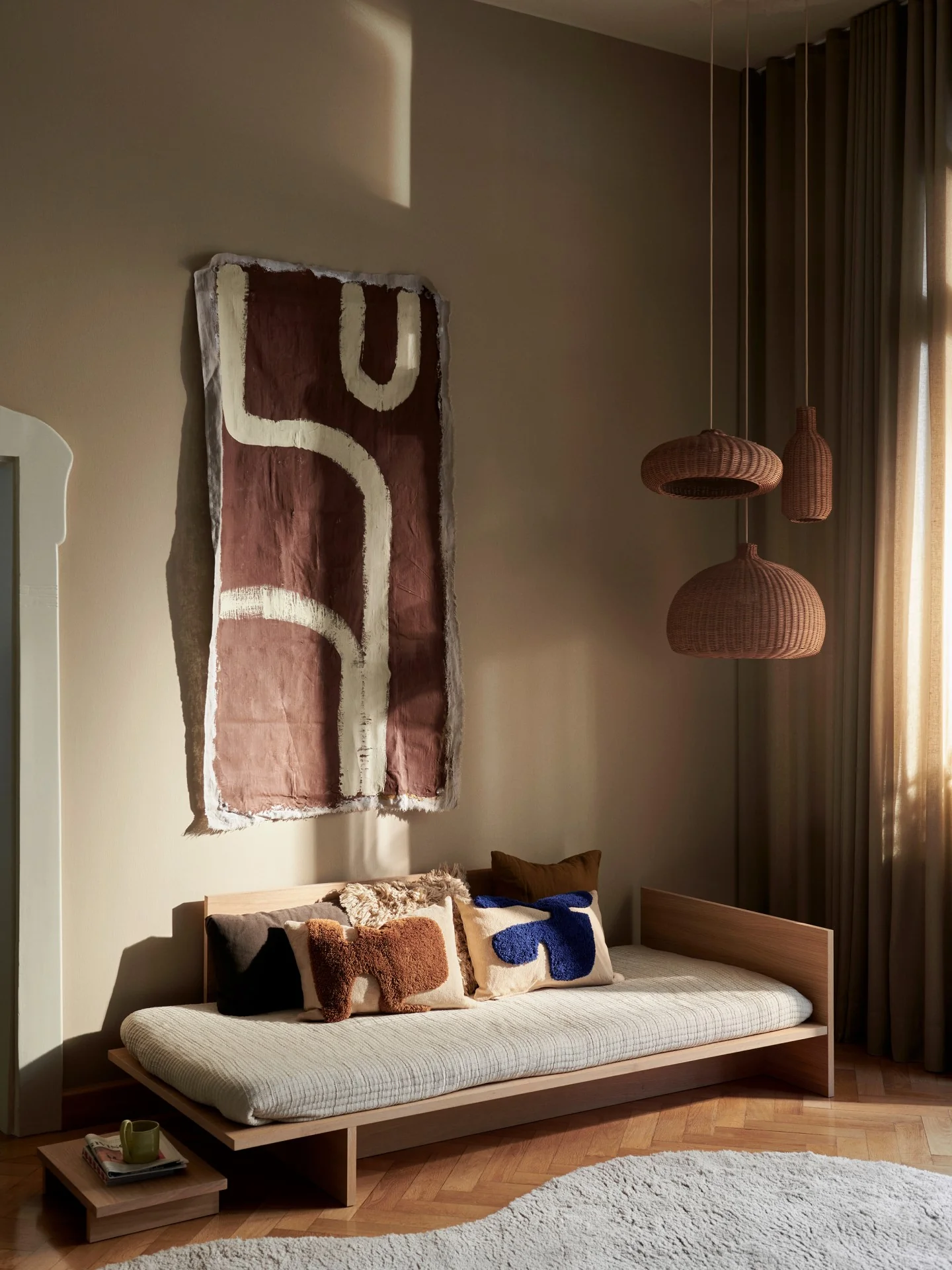 Braided Lampshade - Disc - Natural - Image 2