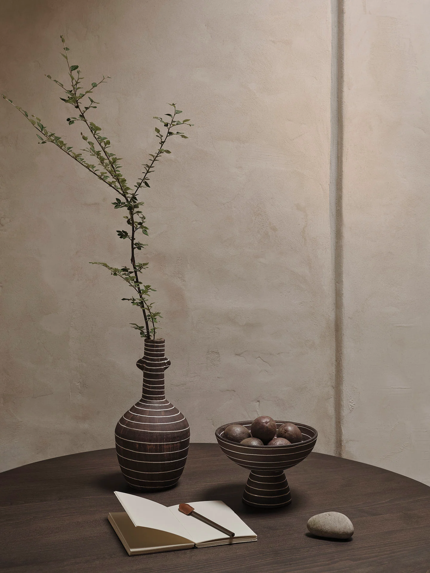 Brura Bowl - Coffee/White - Image 2