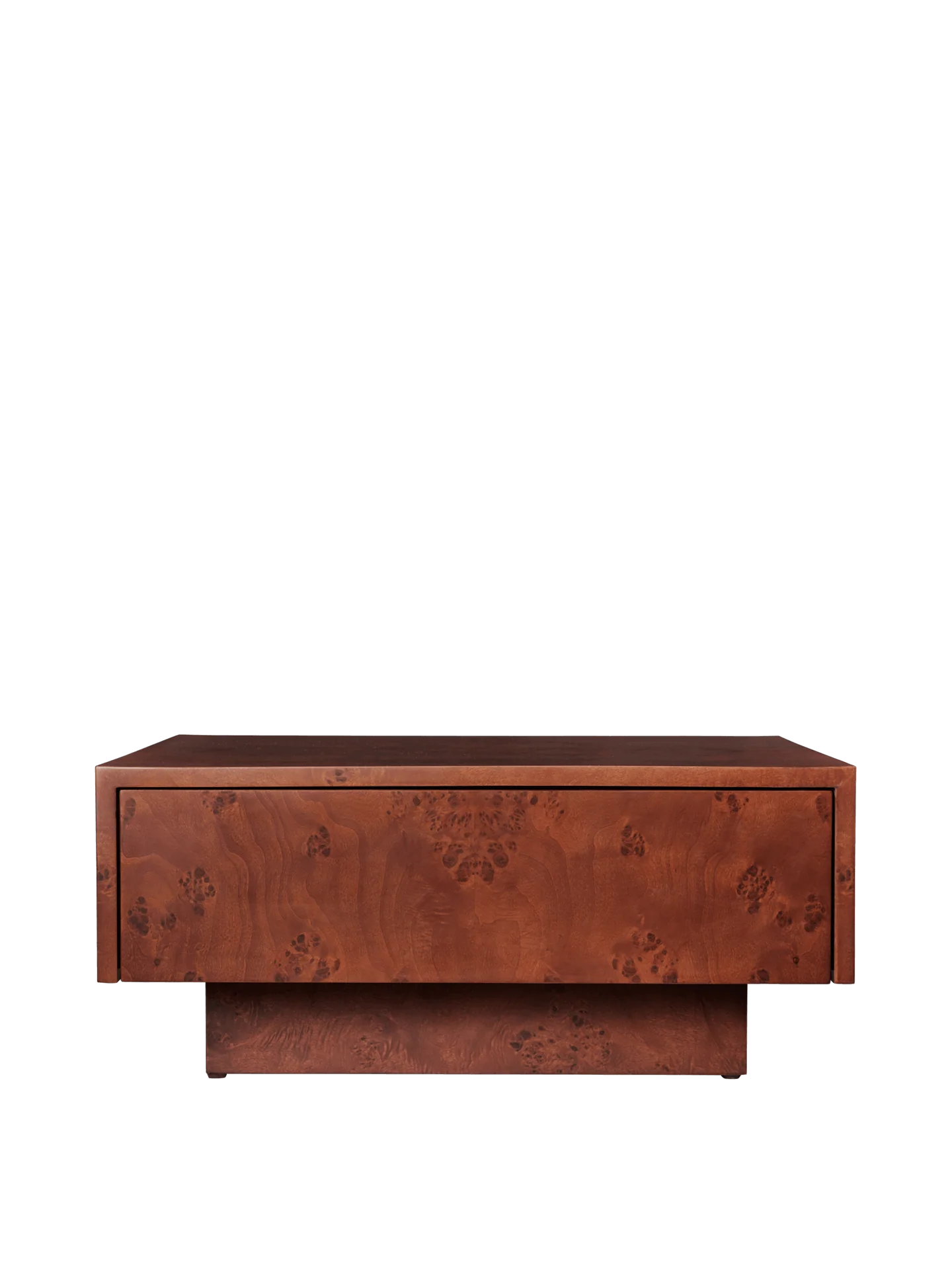 Burl Storage Coffee Table - Dark Stained Burl - Image 5