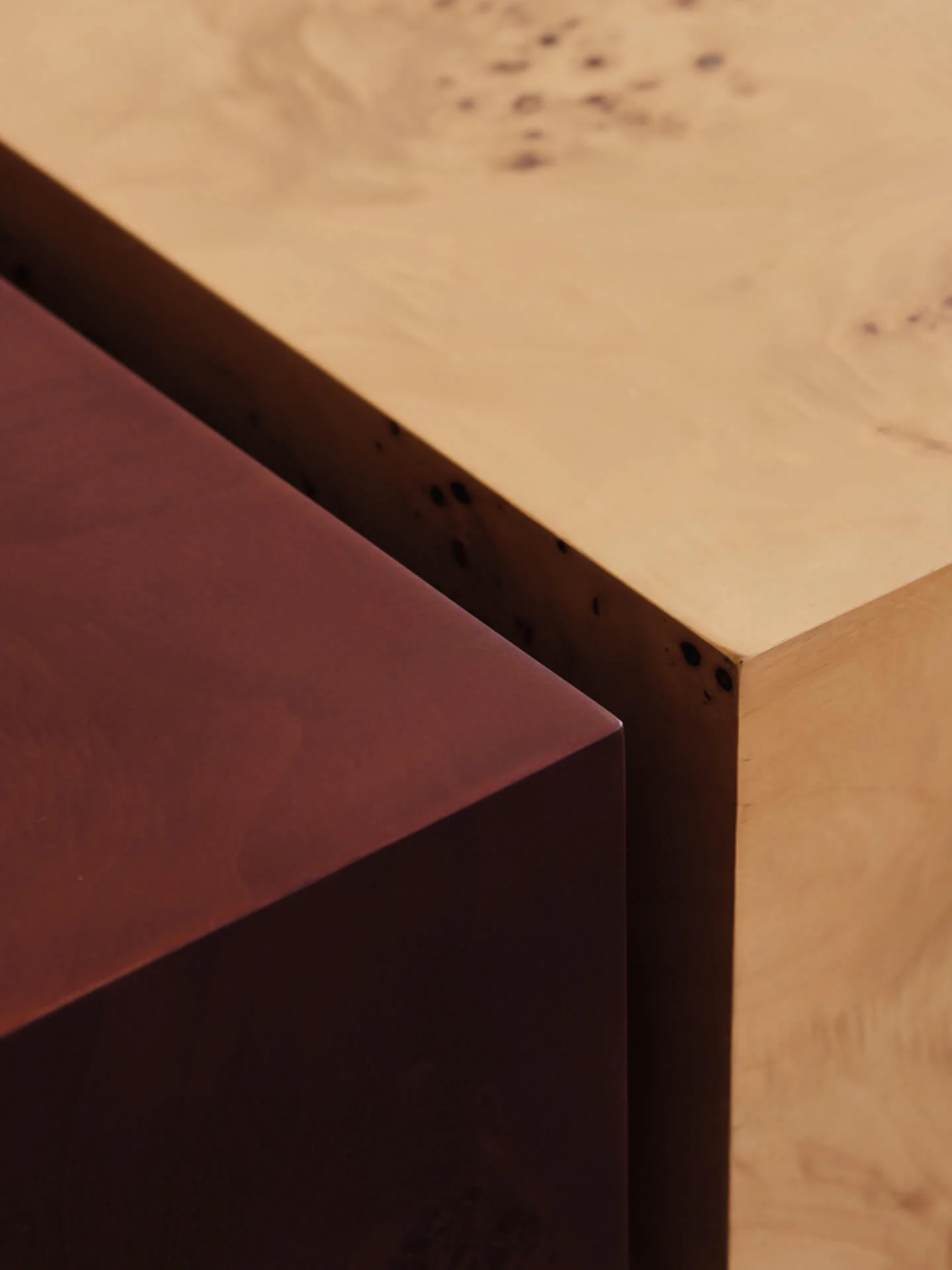 Burl Storage Coffee Table - Dark Stained Burl - Image 6