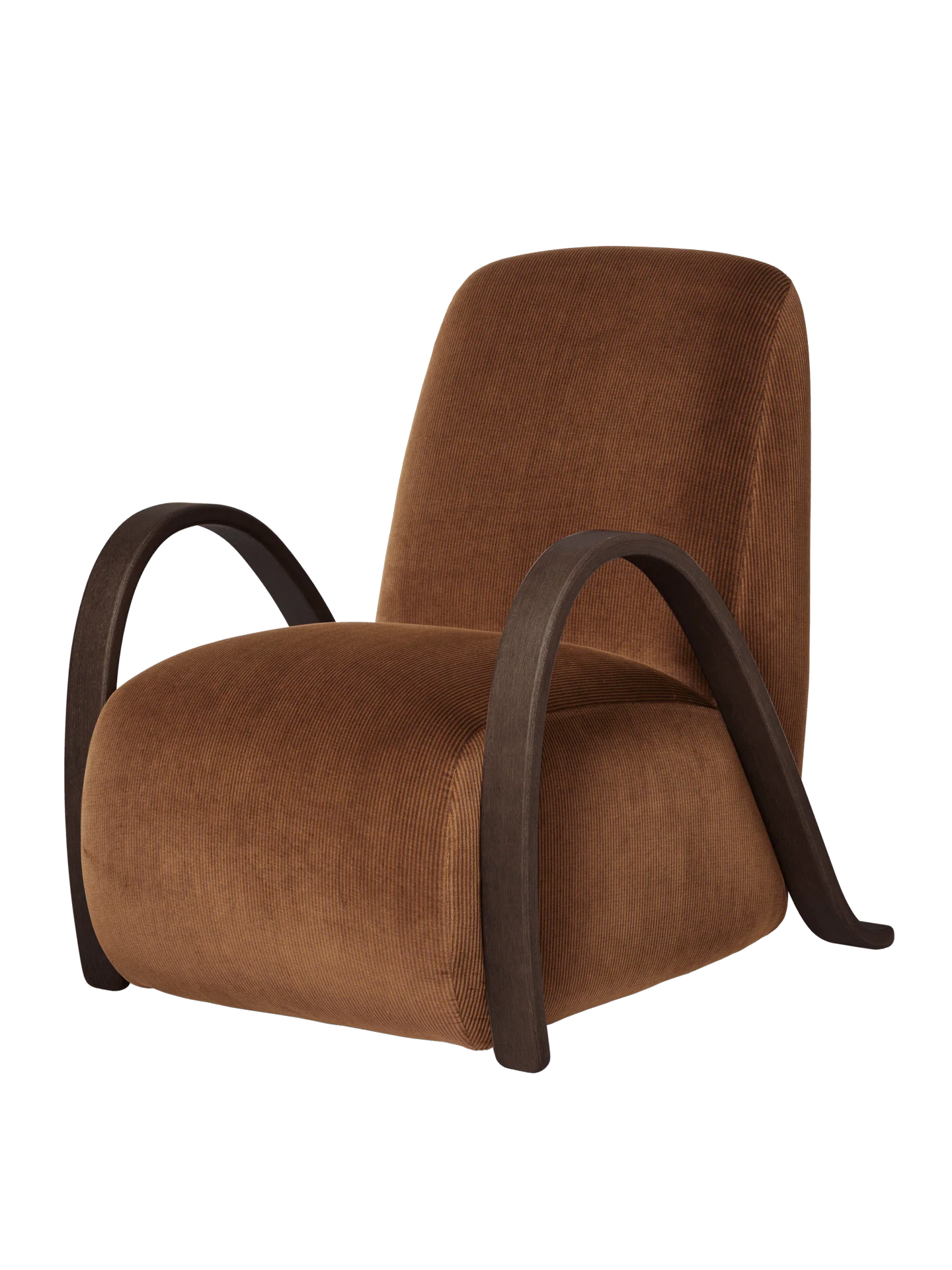 Buur Lounge Chair - Devoré Velvet - Rust - UK