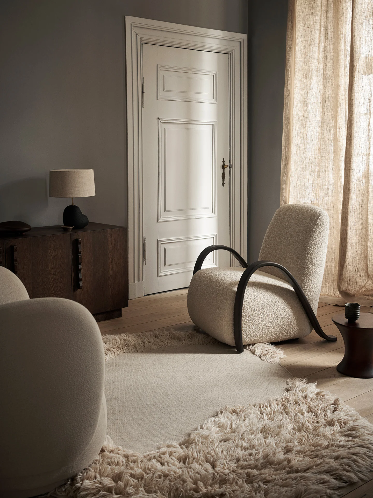 Buur Lounge Chair - Nordic Bouclé - Off-white - UK - Image 2