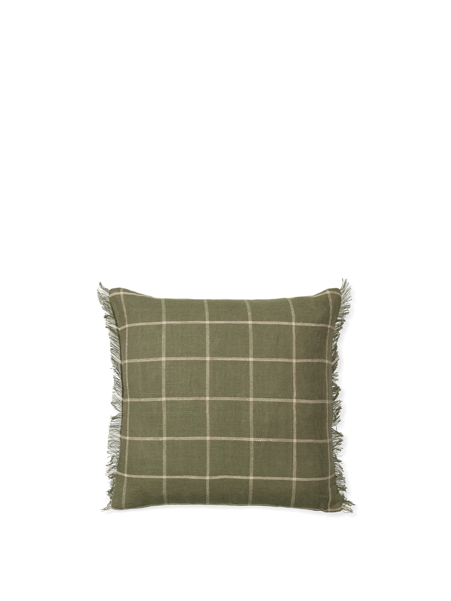 Calm Cushion - Olive/Off-White