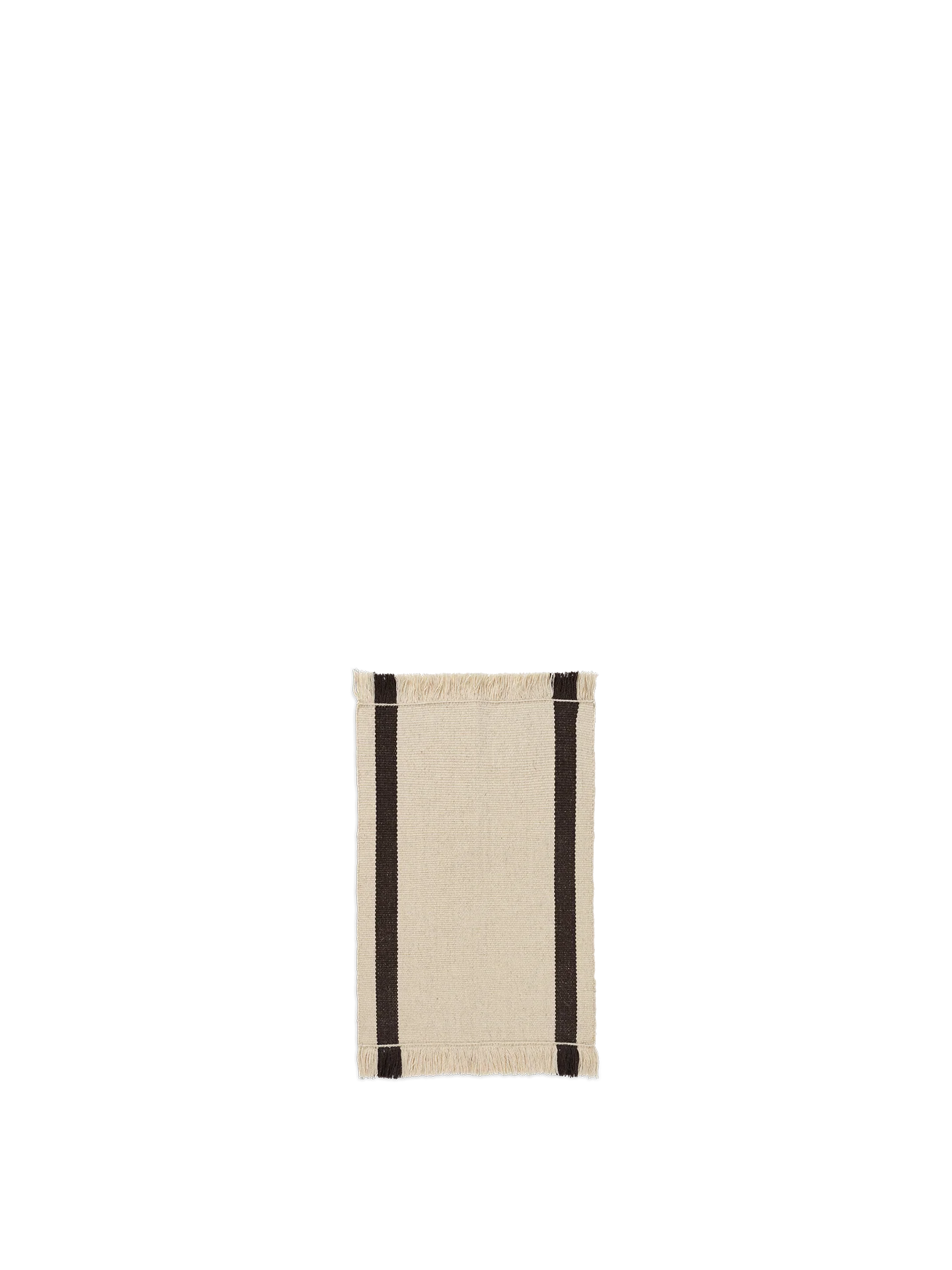 Calm Kelim Mat - Off-White/Coffee
