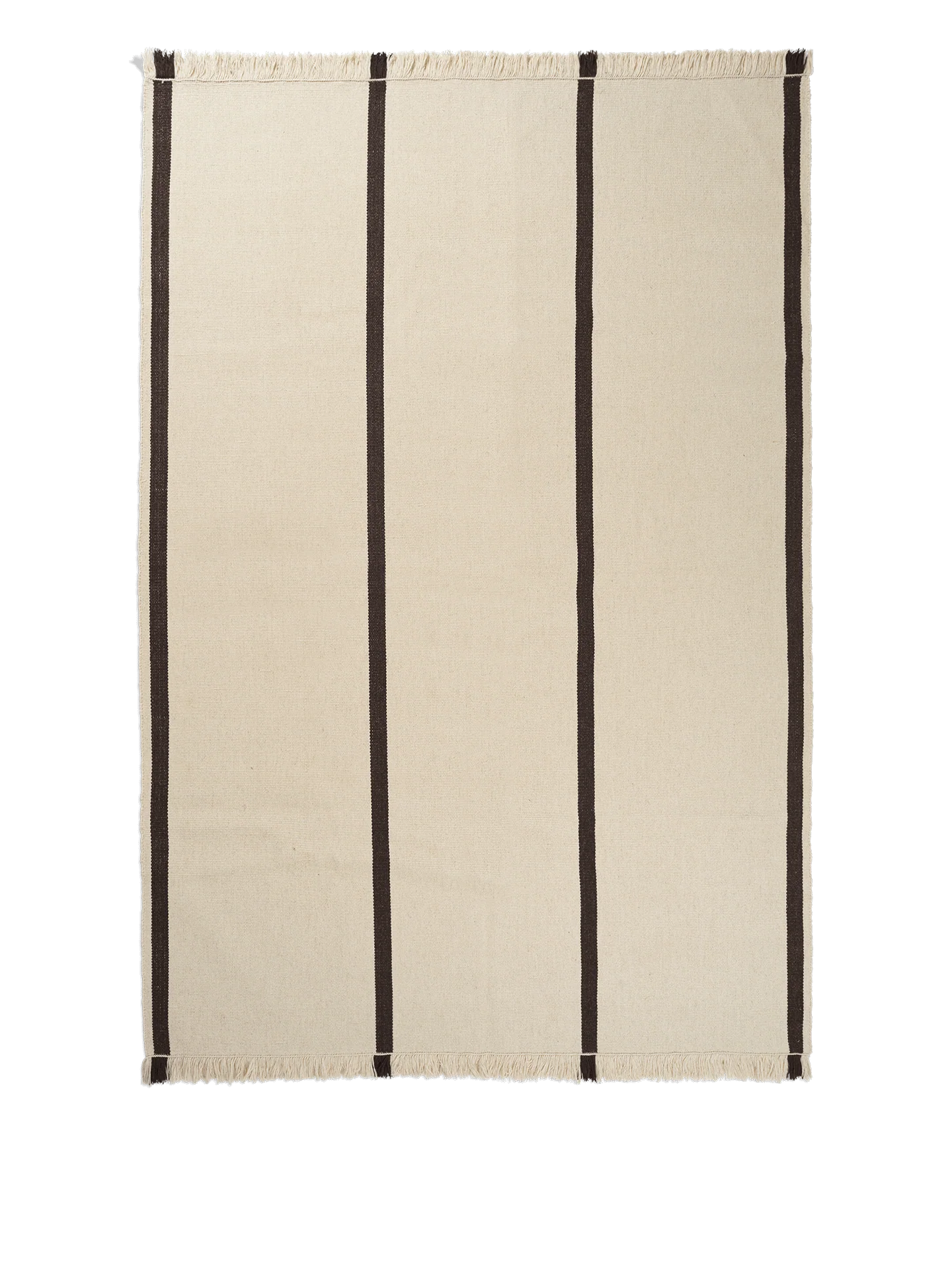 Calm Kelim Rug - Off-White/Coffee - Image 2