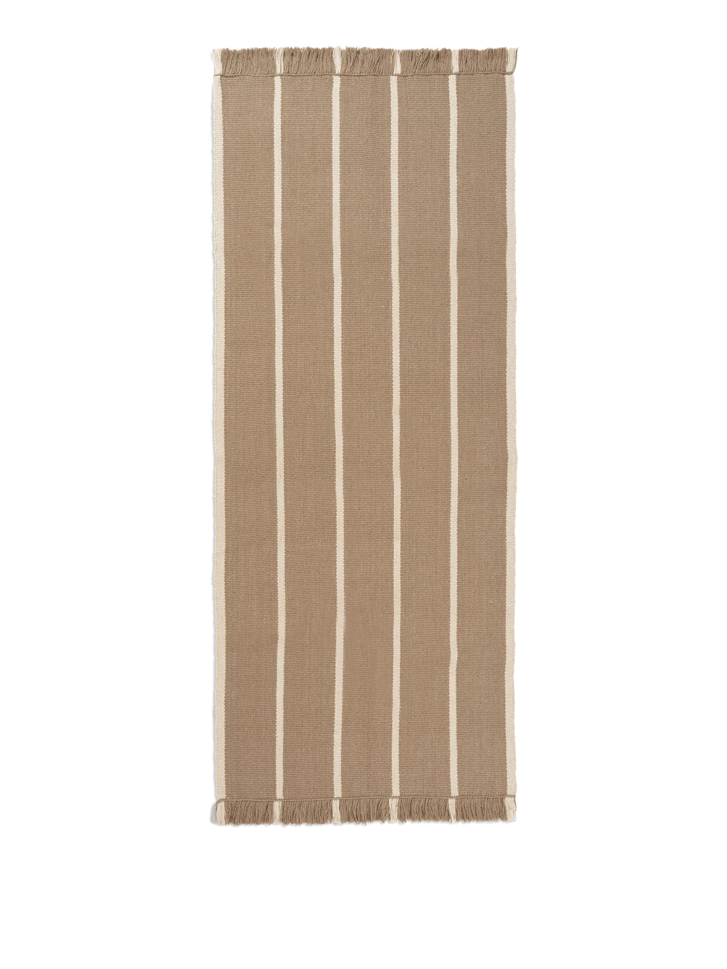 Calm Kelim Runner - Dark Sand/Off-White