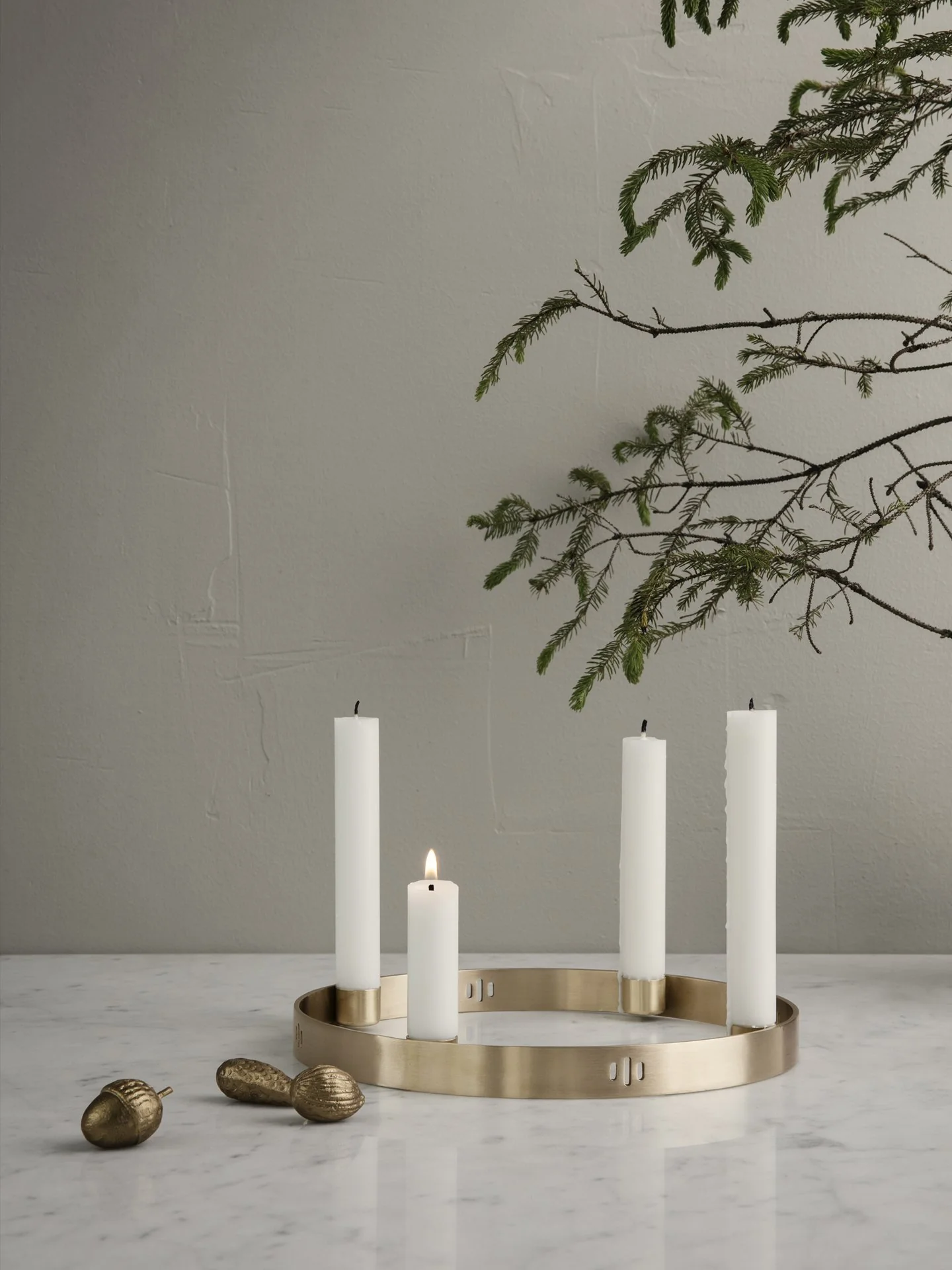 Candle Holder Circle - Small - Brass - Image 2