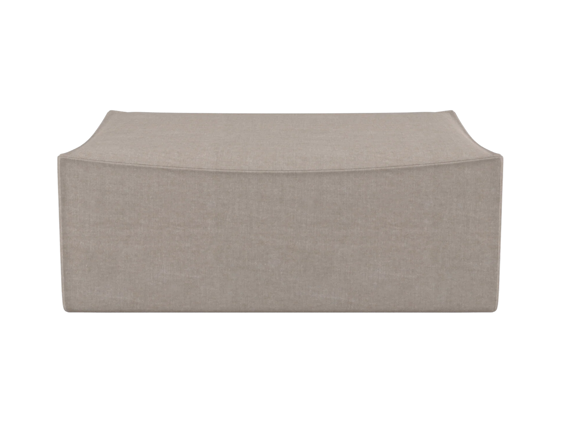 Catena Pouf Rectangular L501 - Cotton Linen - Natural - UK