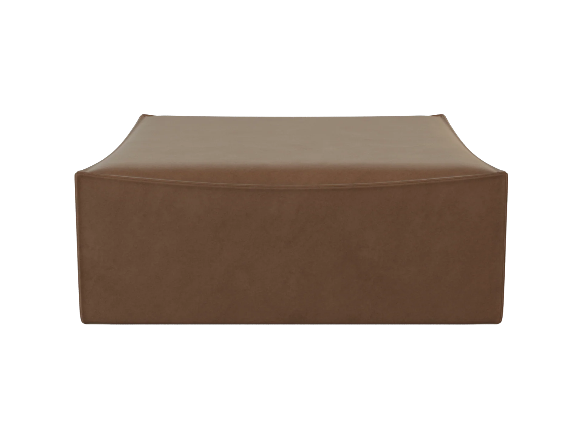 Catena Pouf Square L500 - Rich Velvet - Soft Brown - UK