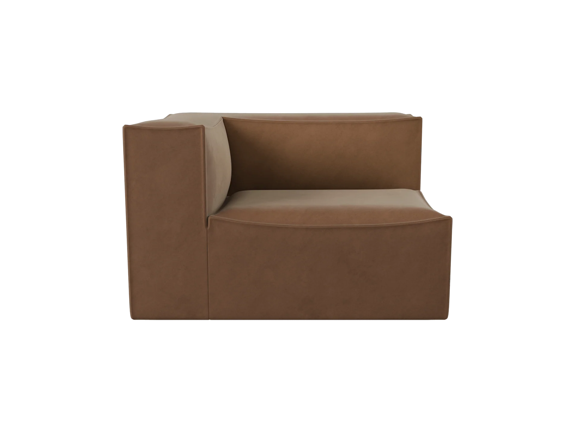 Catena Sofa Armrest Left S400 - Rich Velvet - Soft Brown - UK