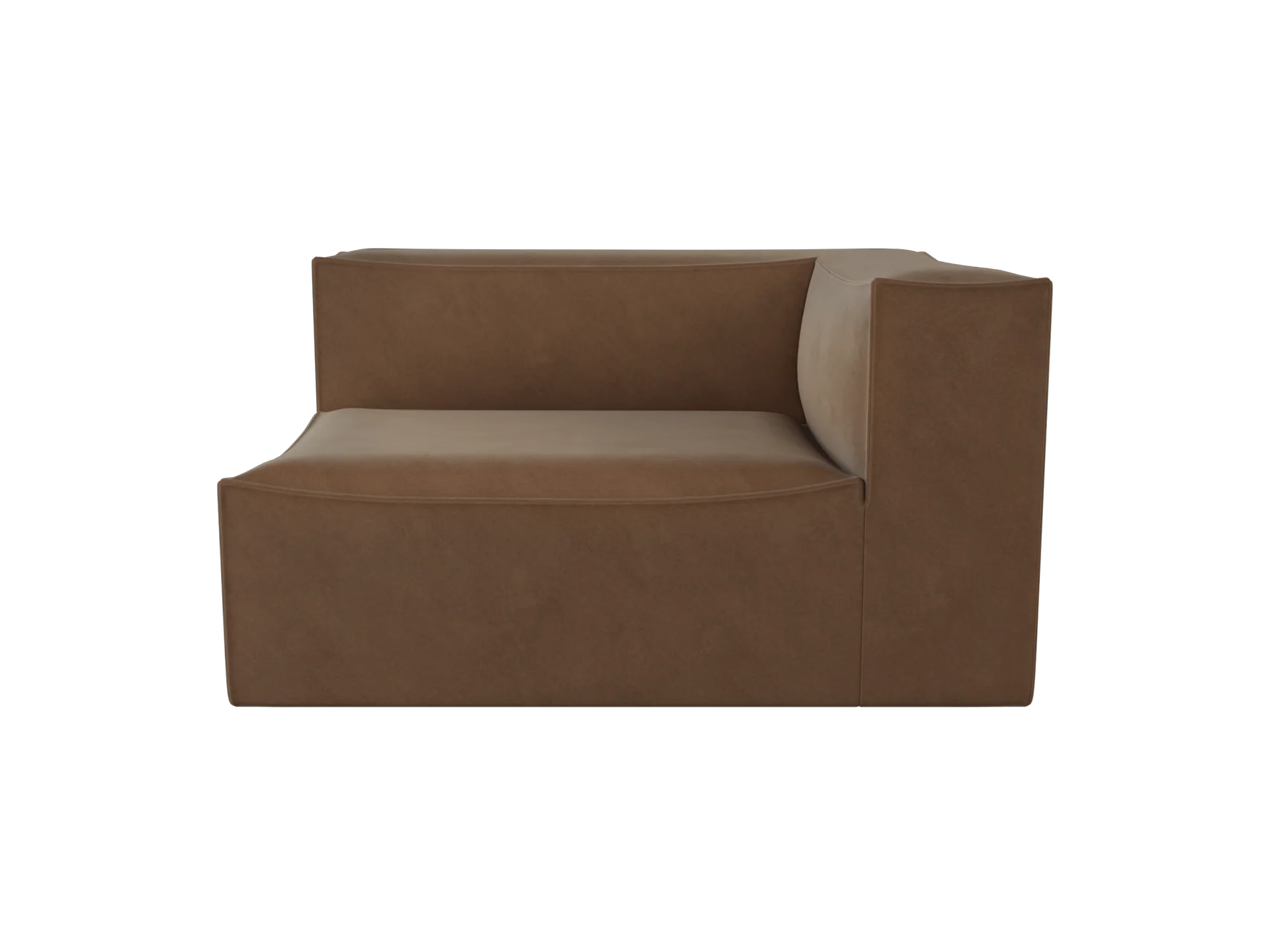 Catena Sofa Armrest Right L401 - Rich Velvet - Soft Brown - UK