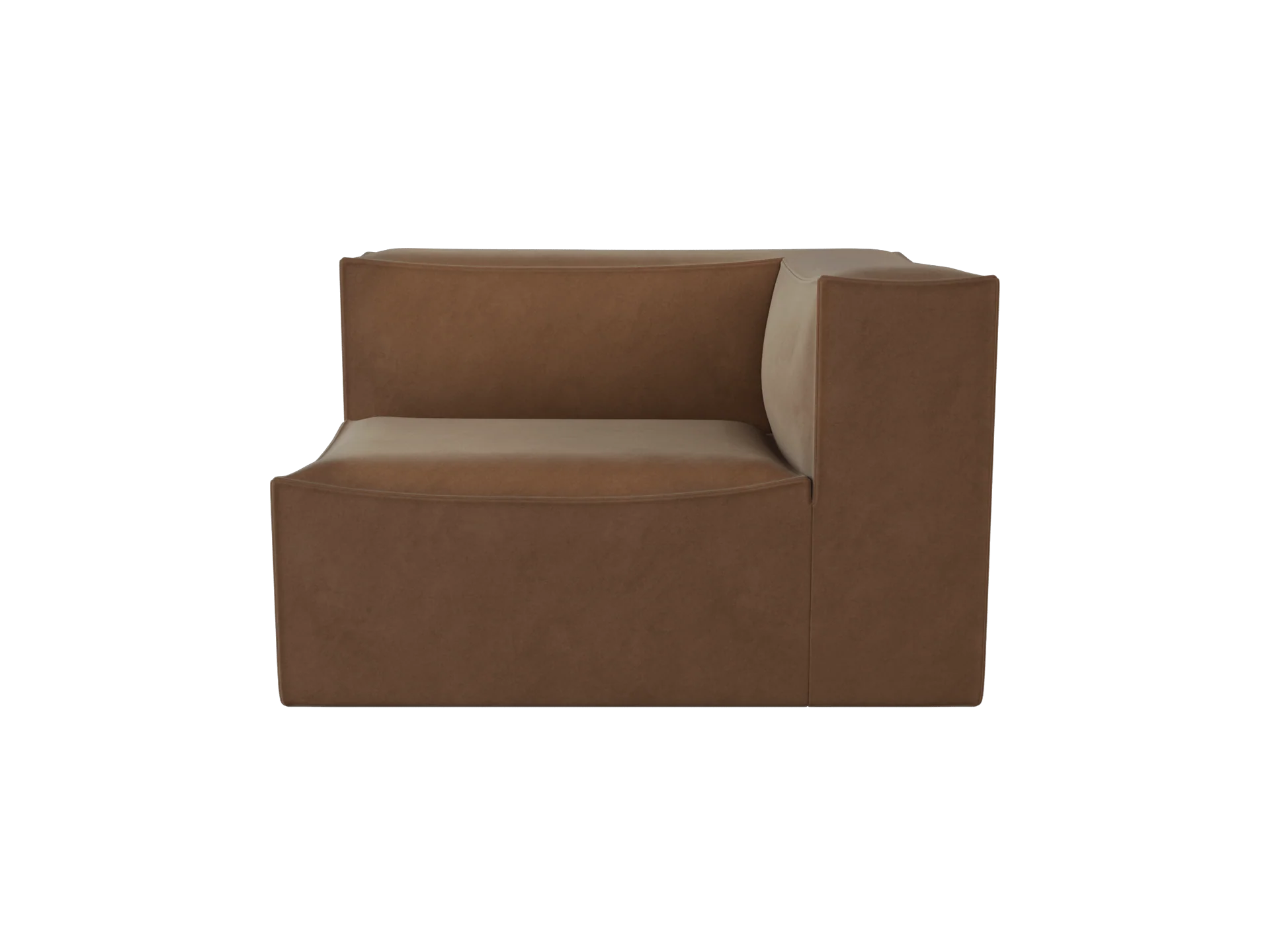 Catena Sofa Armrest Right S401 - Rich Velvet - Soft Brown - UK