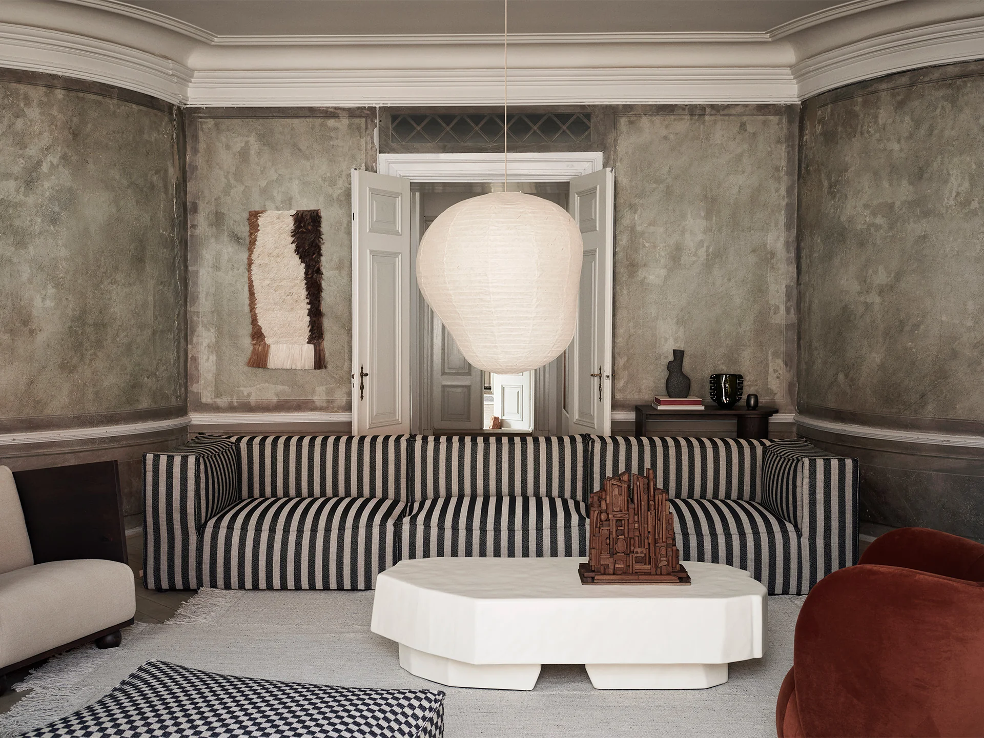 Catena Sofa Center L100 - Louisiana - Sand/Black - UK - Image 2
