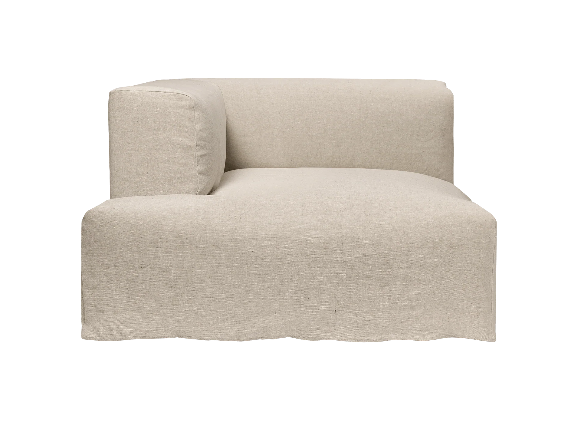 Catena Sofa Chaise Longue Left L600 - Loose Drape - Natural - UK
