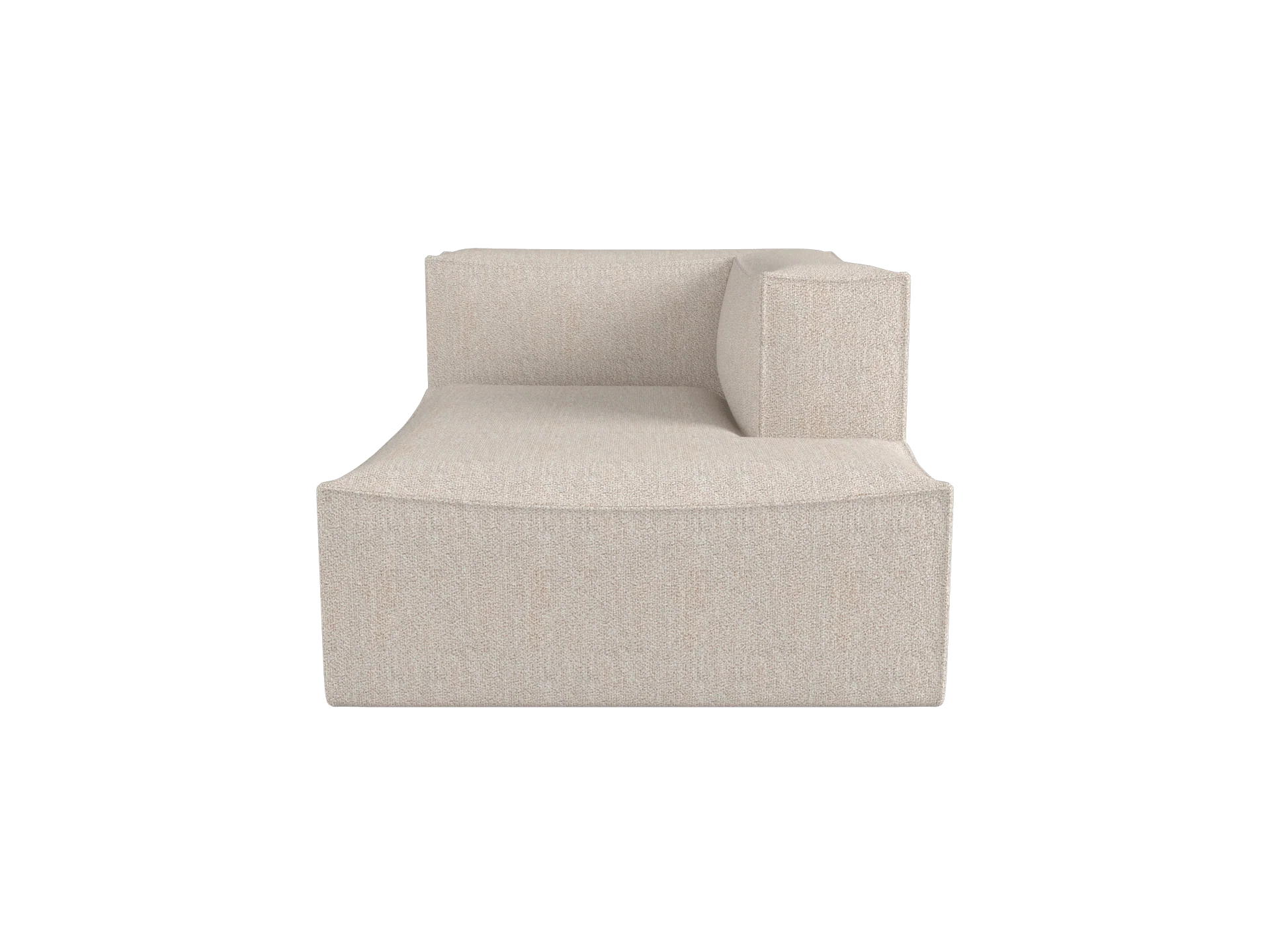 Catena Sofa Chaise Longue Right L601 - Soft Bouclé - Natural - UK