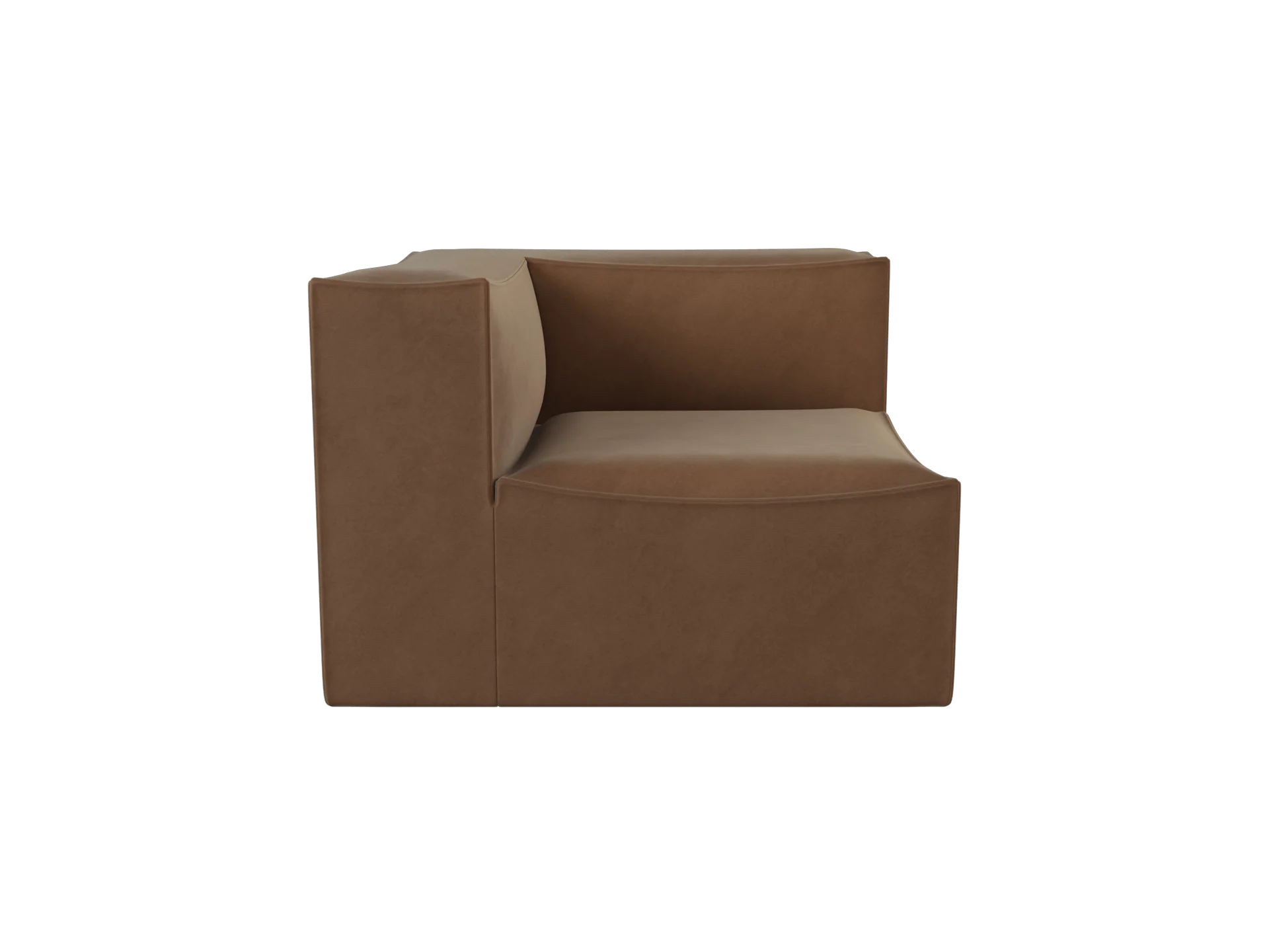 Catena Sofa Connect Corner L200 - Rich Velvet - Soft Brown - UK