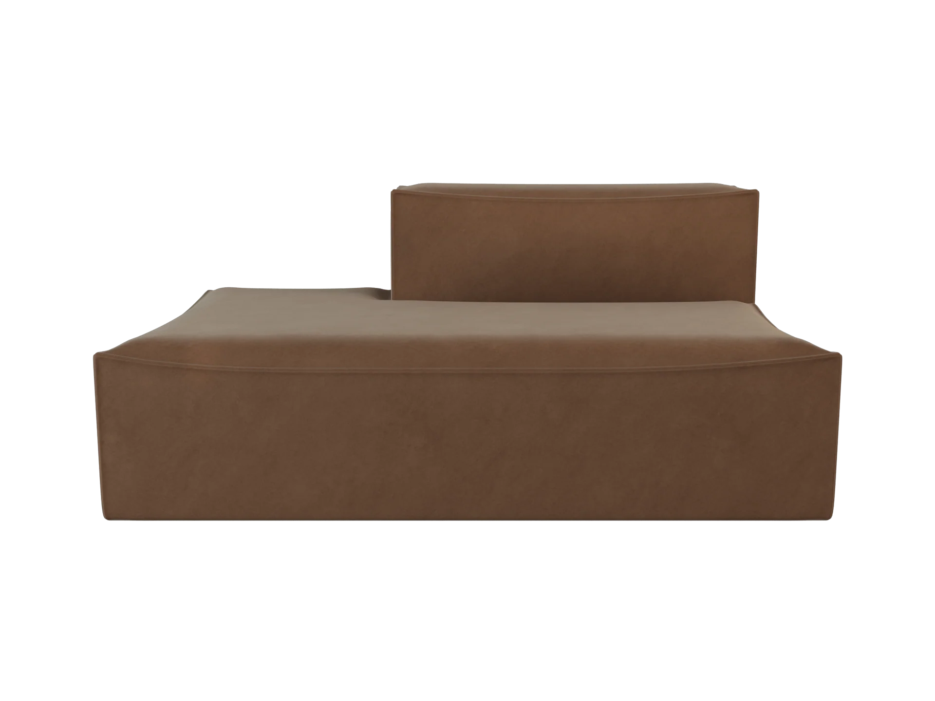 Catena Sofa Open End Left L300 - Rich Velvet - Soft Brown - UK