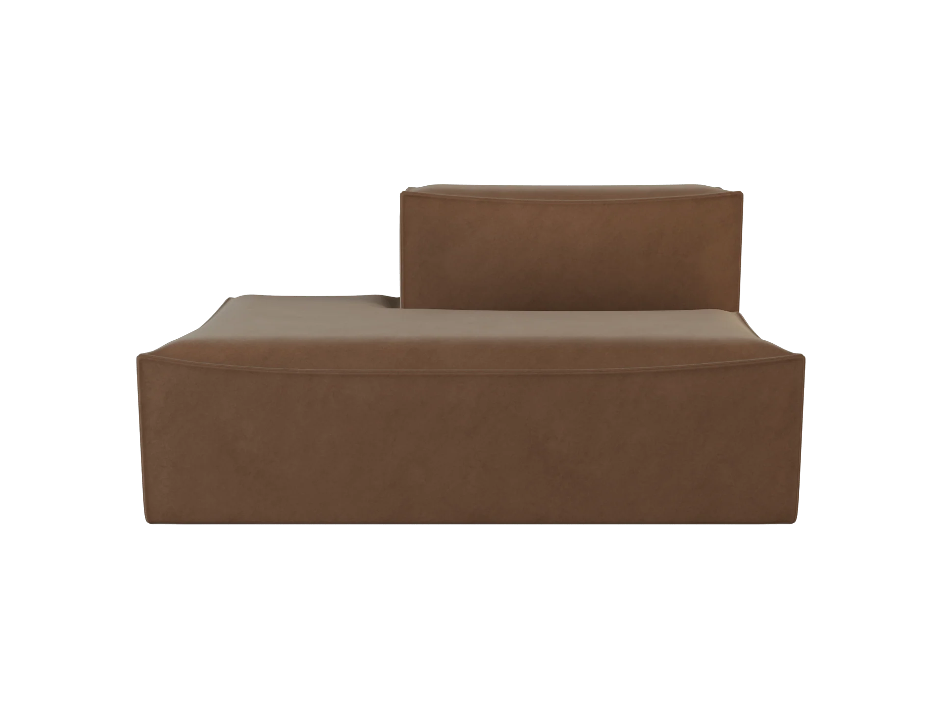 Catena Sofa Open End Left S300 - Rich Velvet - Soft Brown - UK