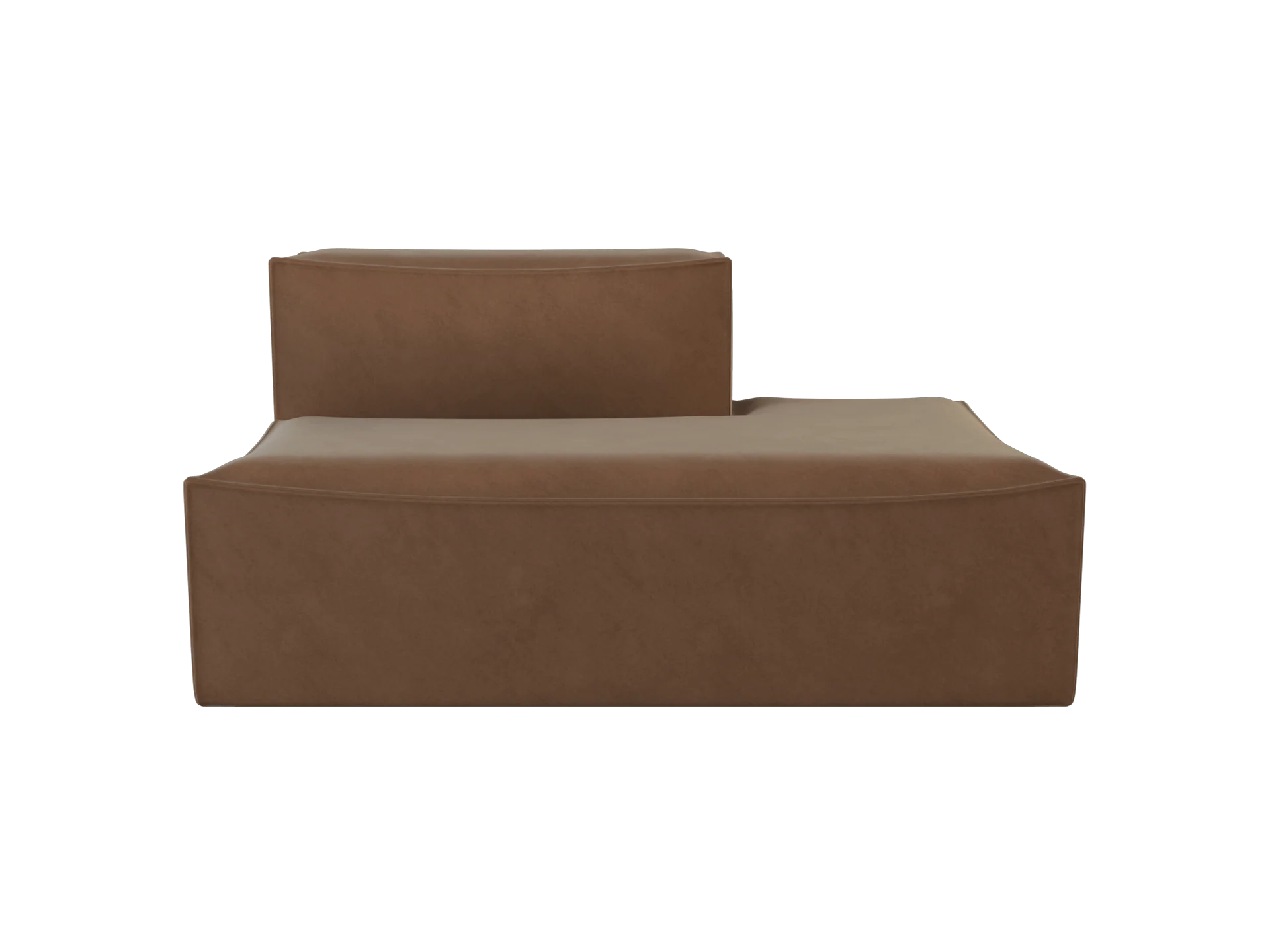 Catena Sofa Open End Right S301 - Rich Velvet - Soft Brown - UK