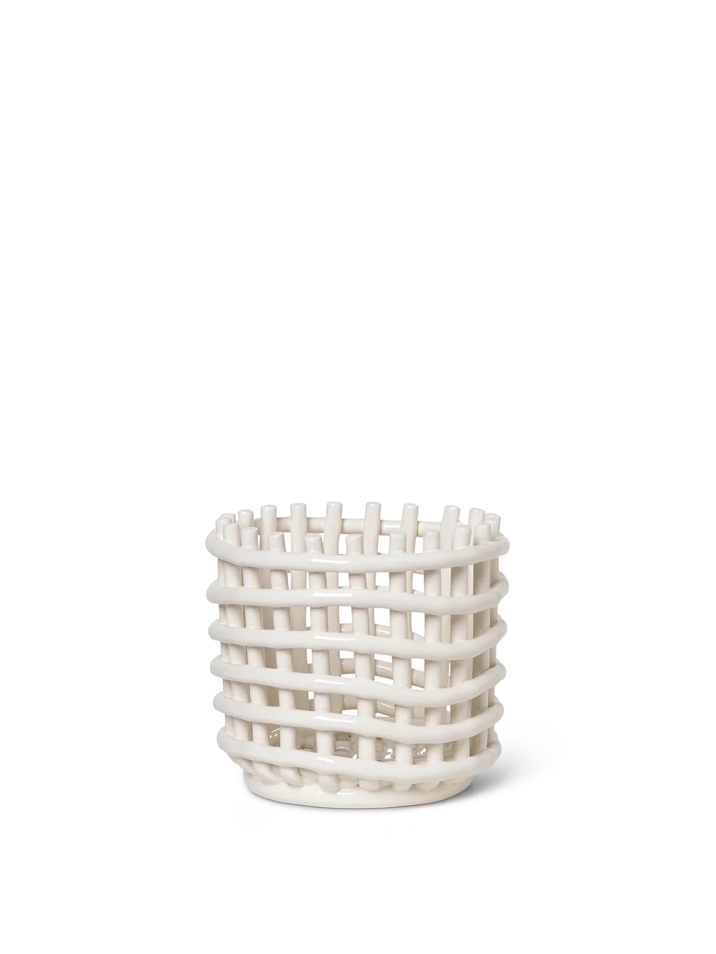 Ceramic Basket - Small - Off-White