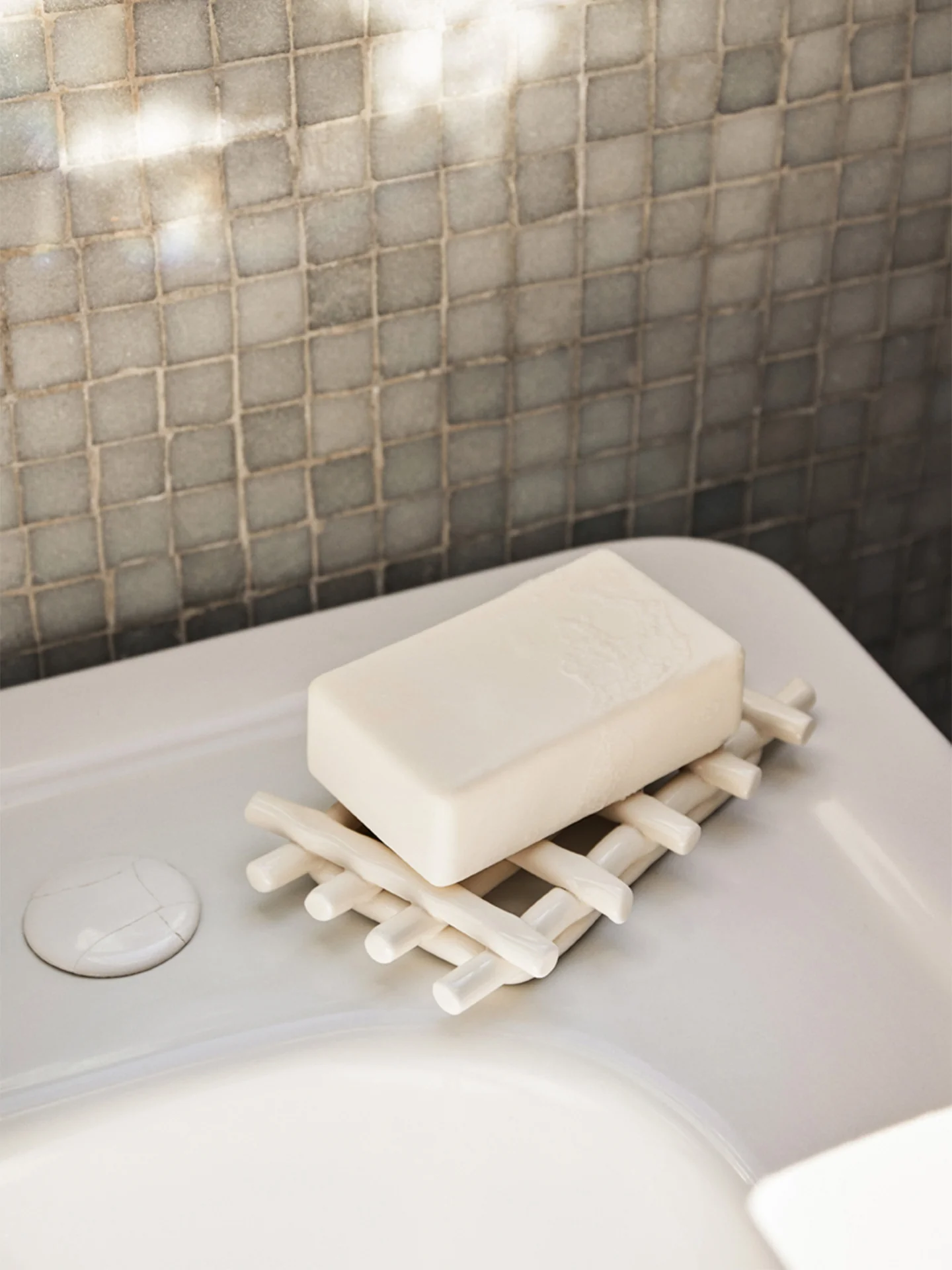 Ceramic Soap Tray - Off-white - Image 2