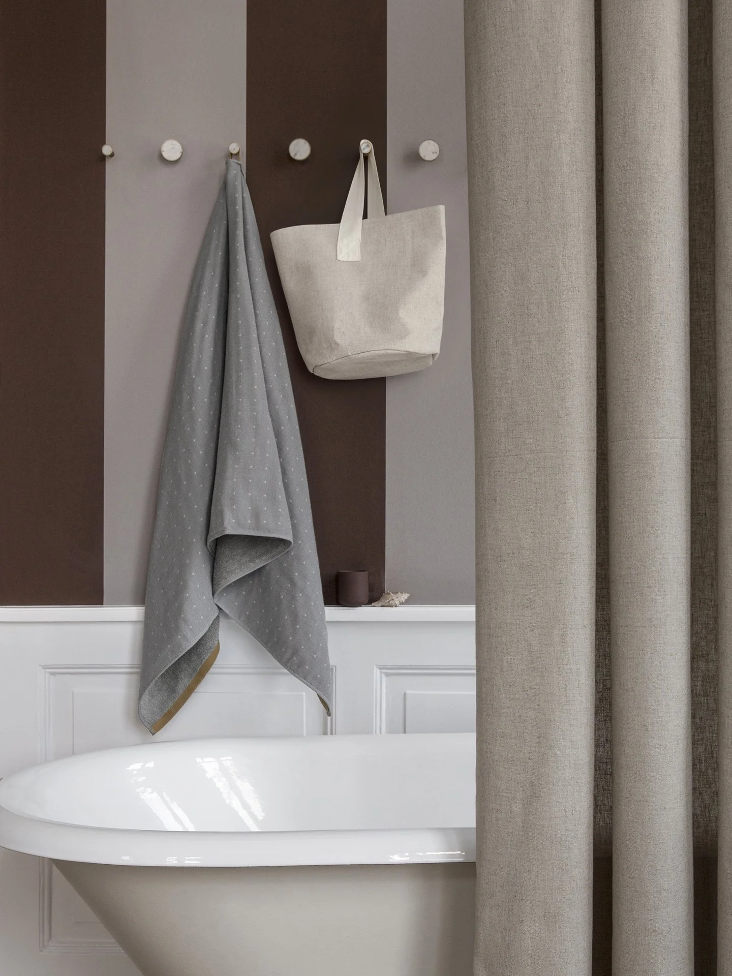 Chambray Shower Curtain - Sand - Image 2