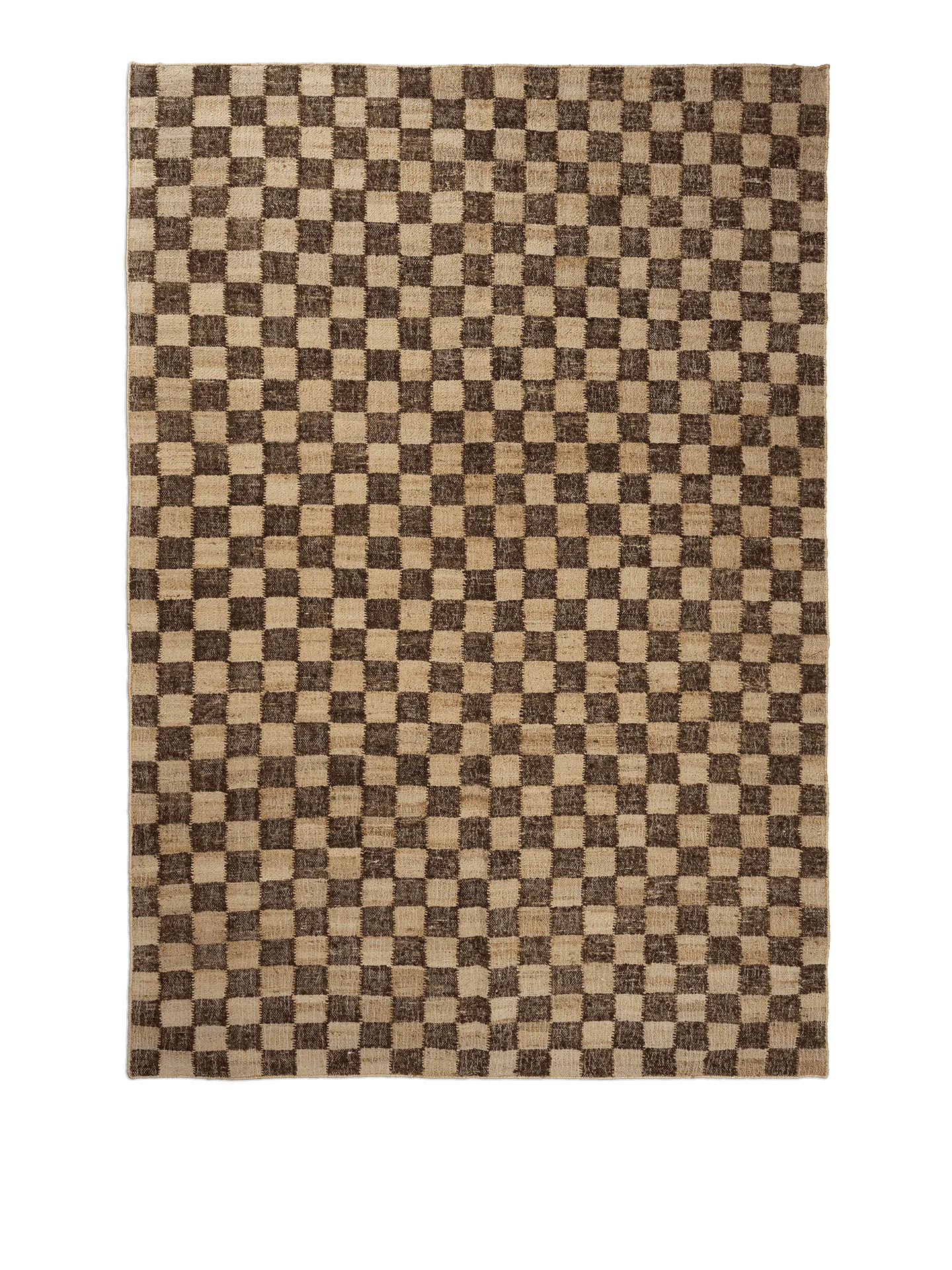 Check Wool Jute Rug - Coffee/Natural - Image 2