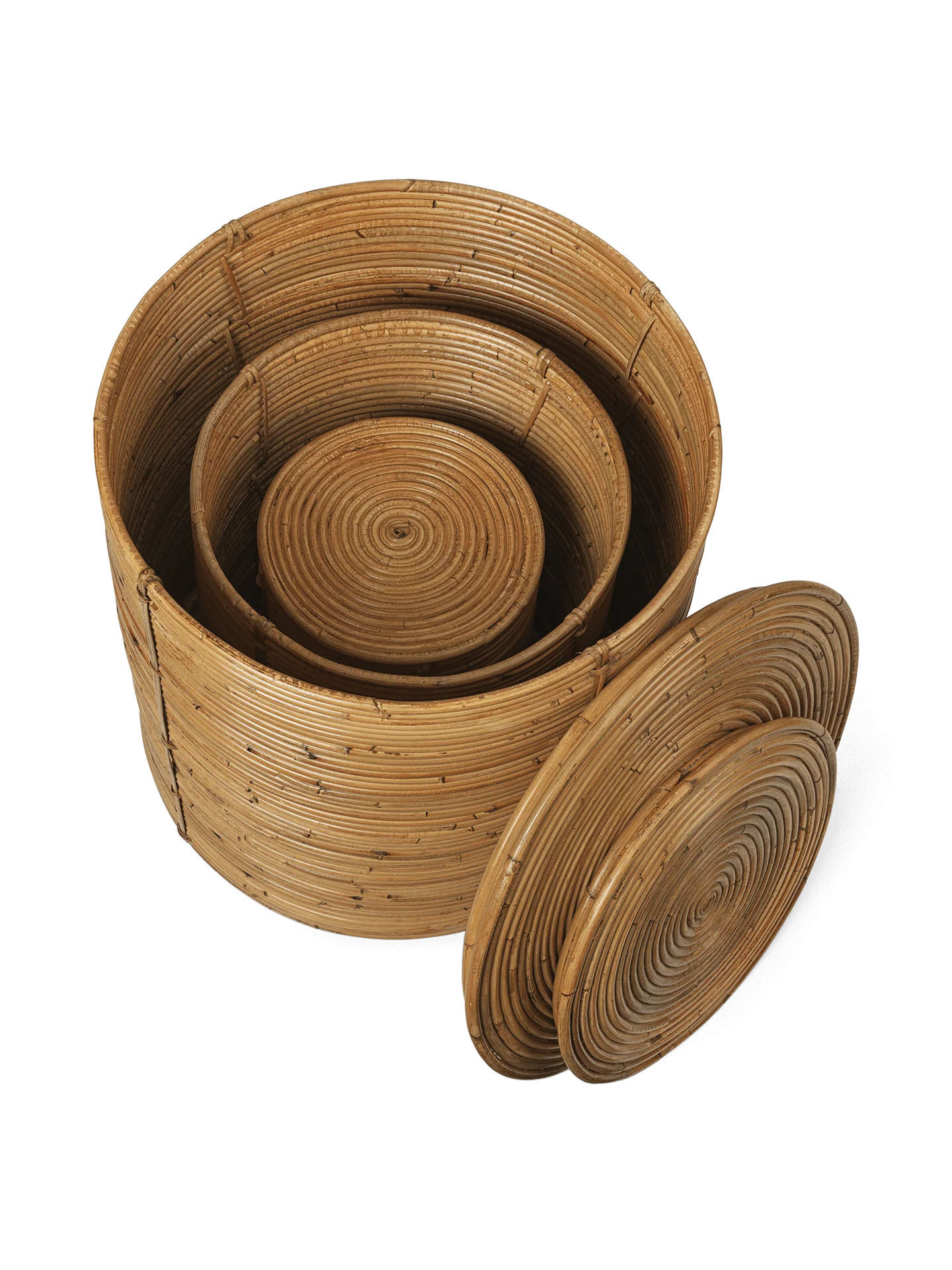 Column Storage - Set of 3 - Natural Stained - Image 3