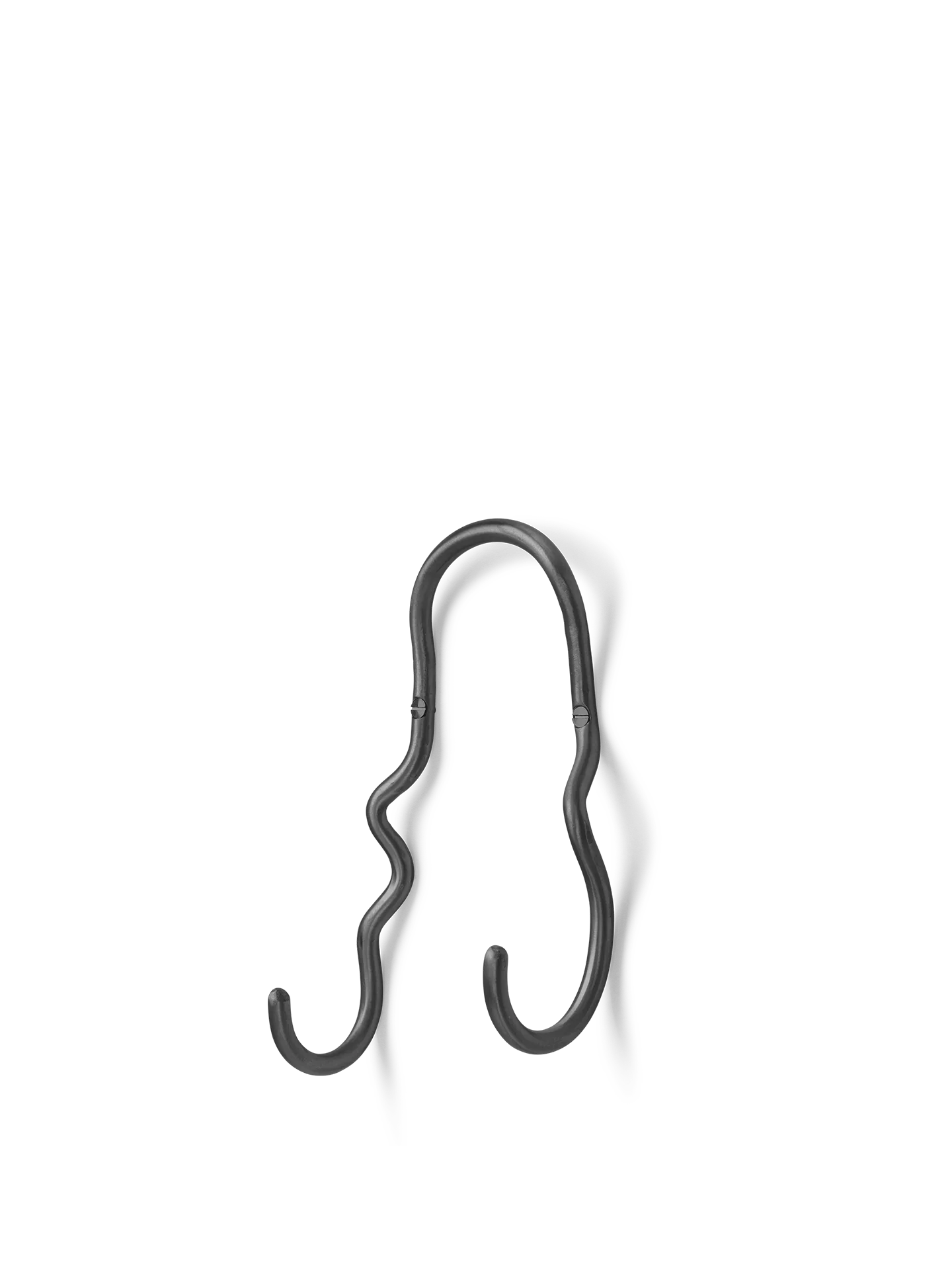 Curvature Double Hook - Black Brass
