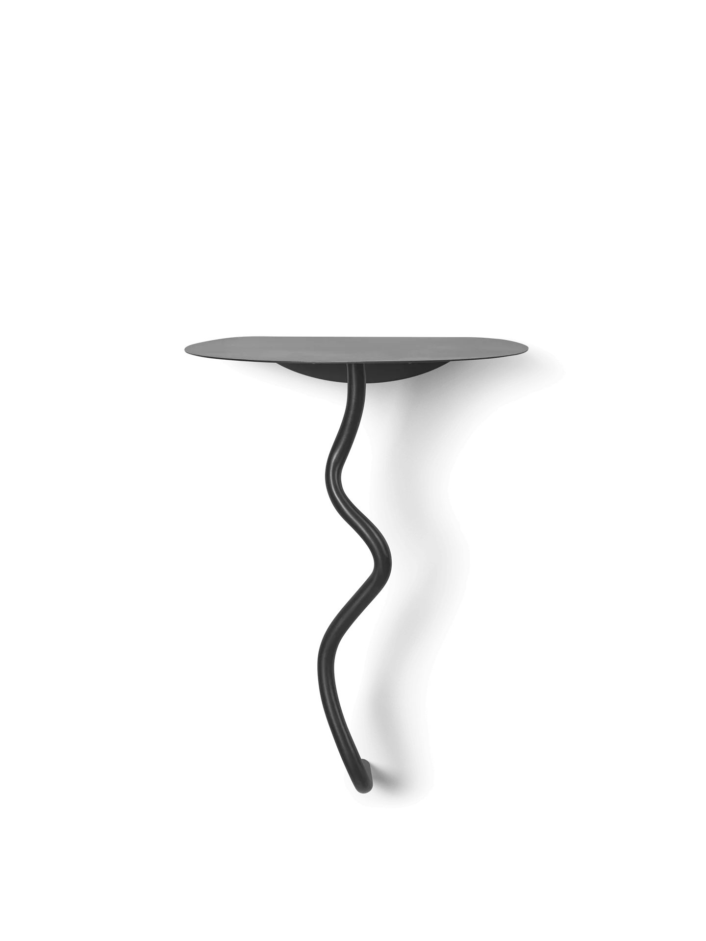Curvature Wall Table - Black Brass