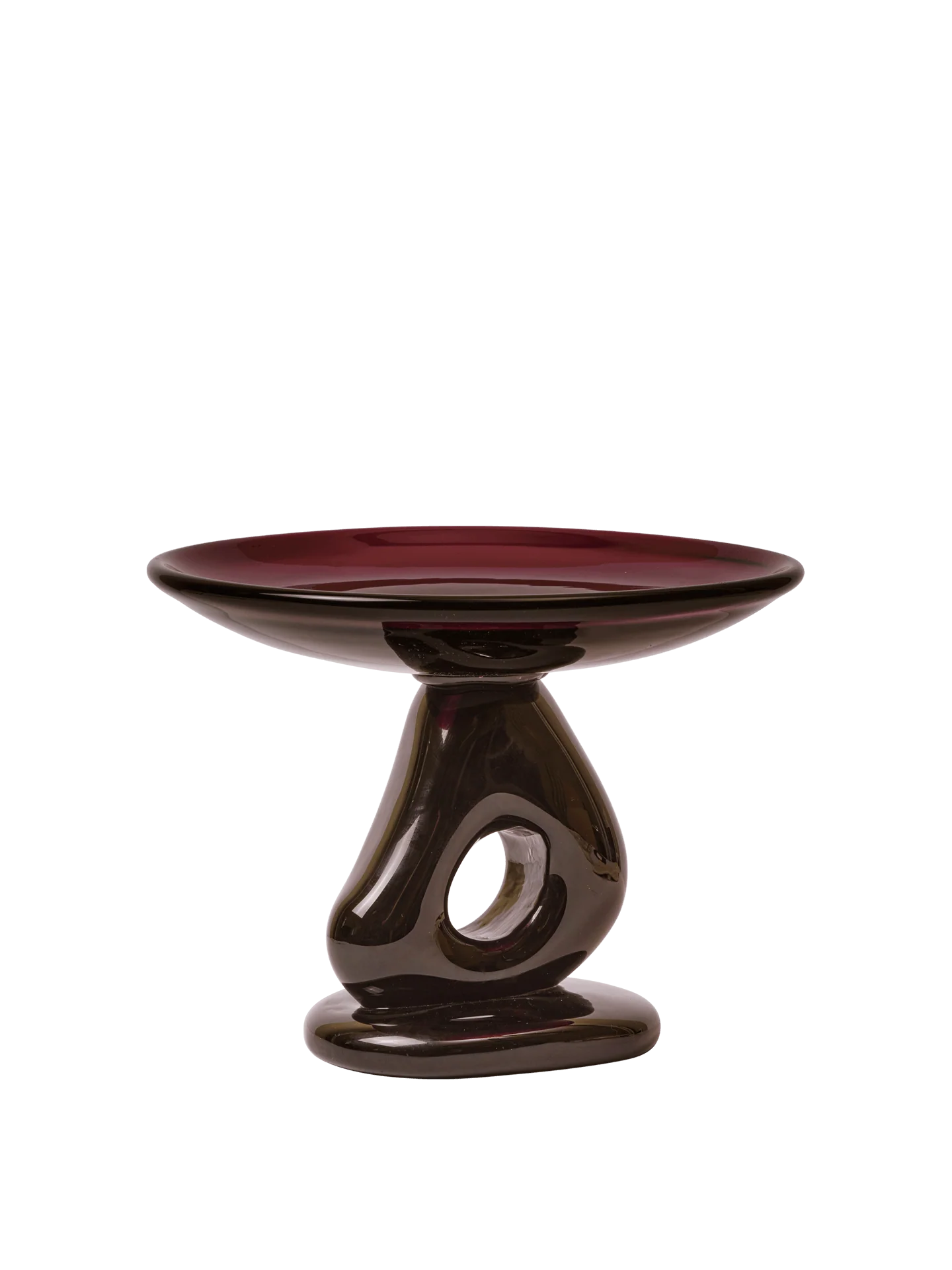 Damo Glass Centrepiece - Large - Dark Grape