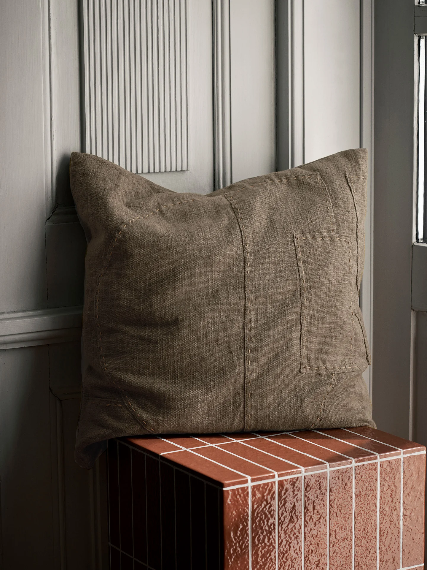Darn Cushion - Dark Taupe - Image 2