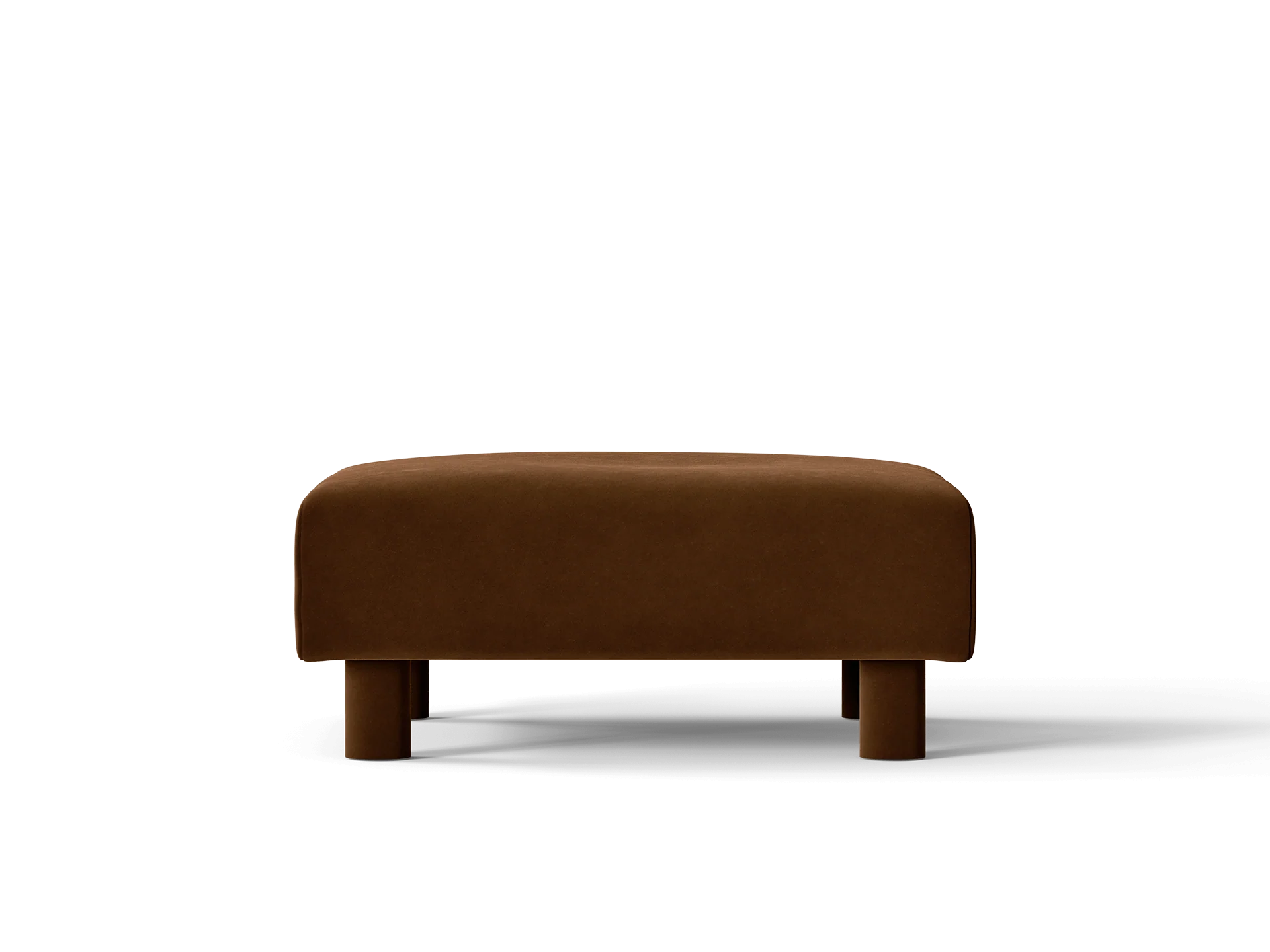 Dase Ottoman - Rich Velvet - Soft Brown - UK