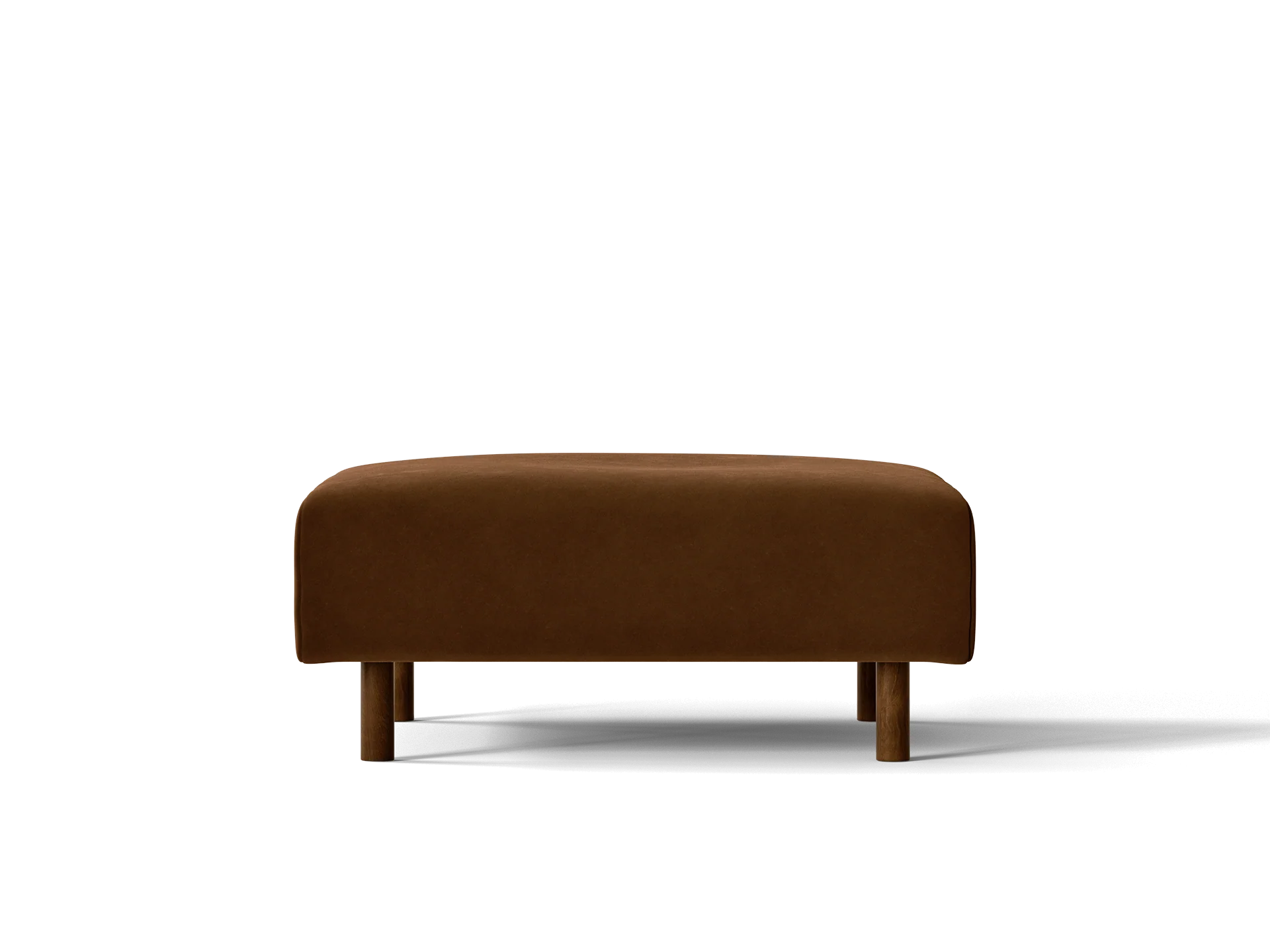 Dase Ottoman - Rich Velvet - Soft Brown - UK - Image 2