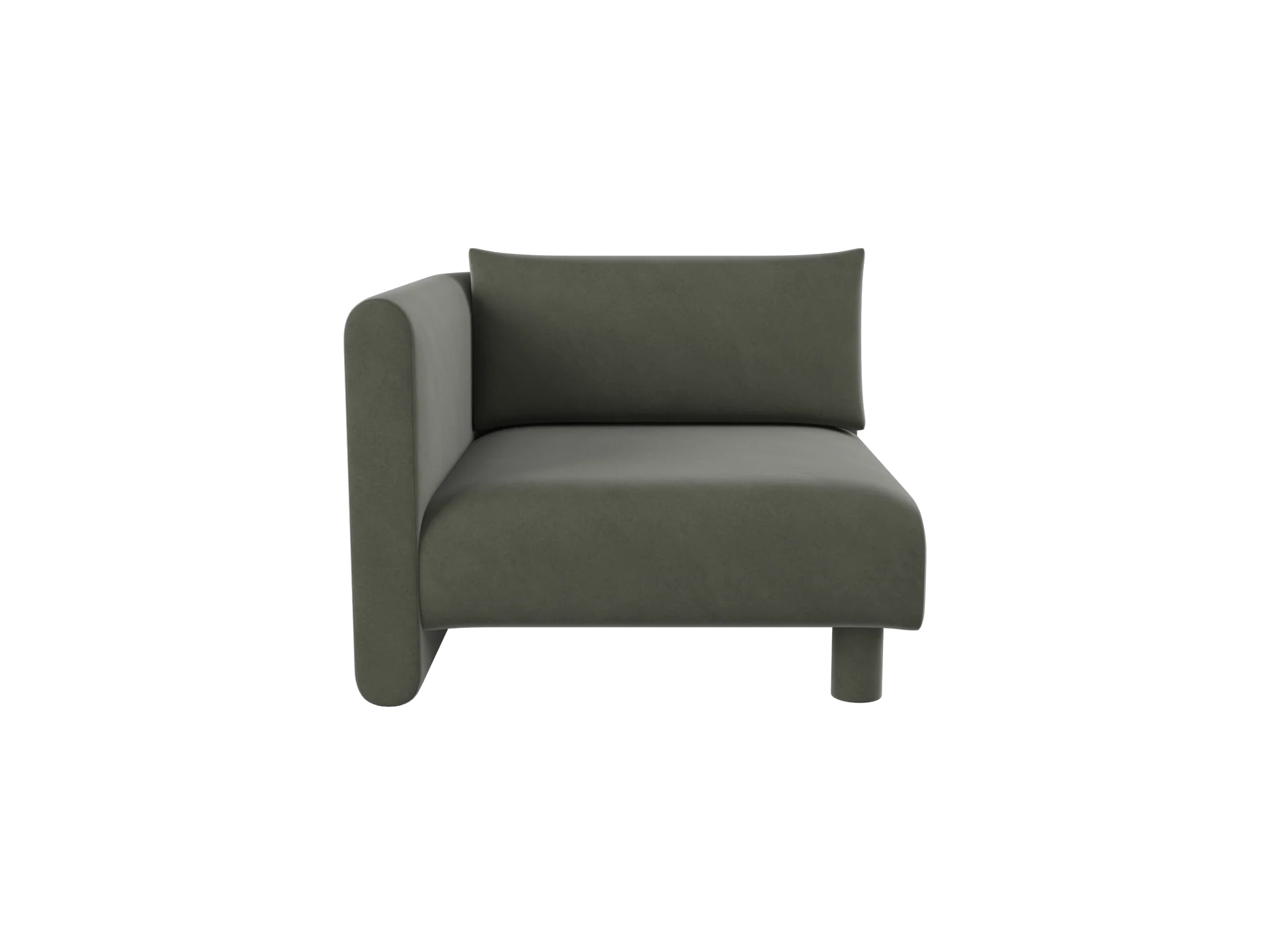 Dase Sofa Armrest Left - Rich Velvet - Pine - UK