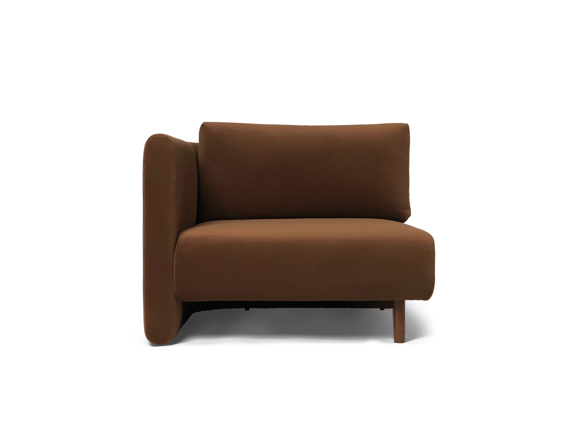 Dase Sofa Armrest Left - Rich Velvet - Soft Brown - UK - Image 3