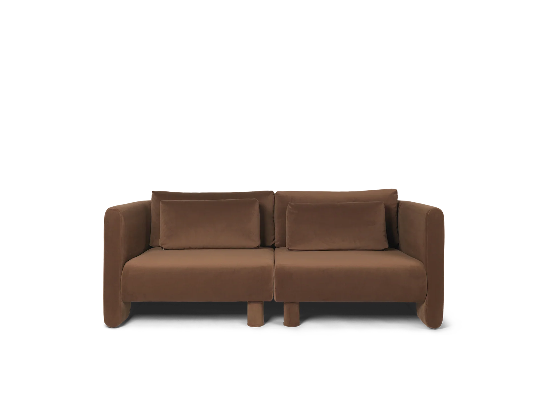 Dase Sofa Armrest Left - Rich Velvet - Soft Brown - UK - Image 4
