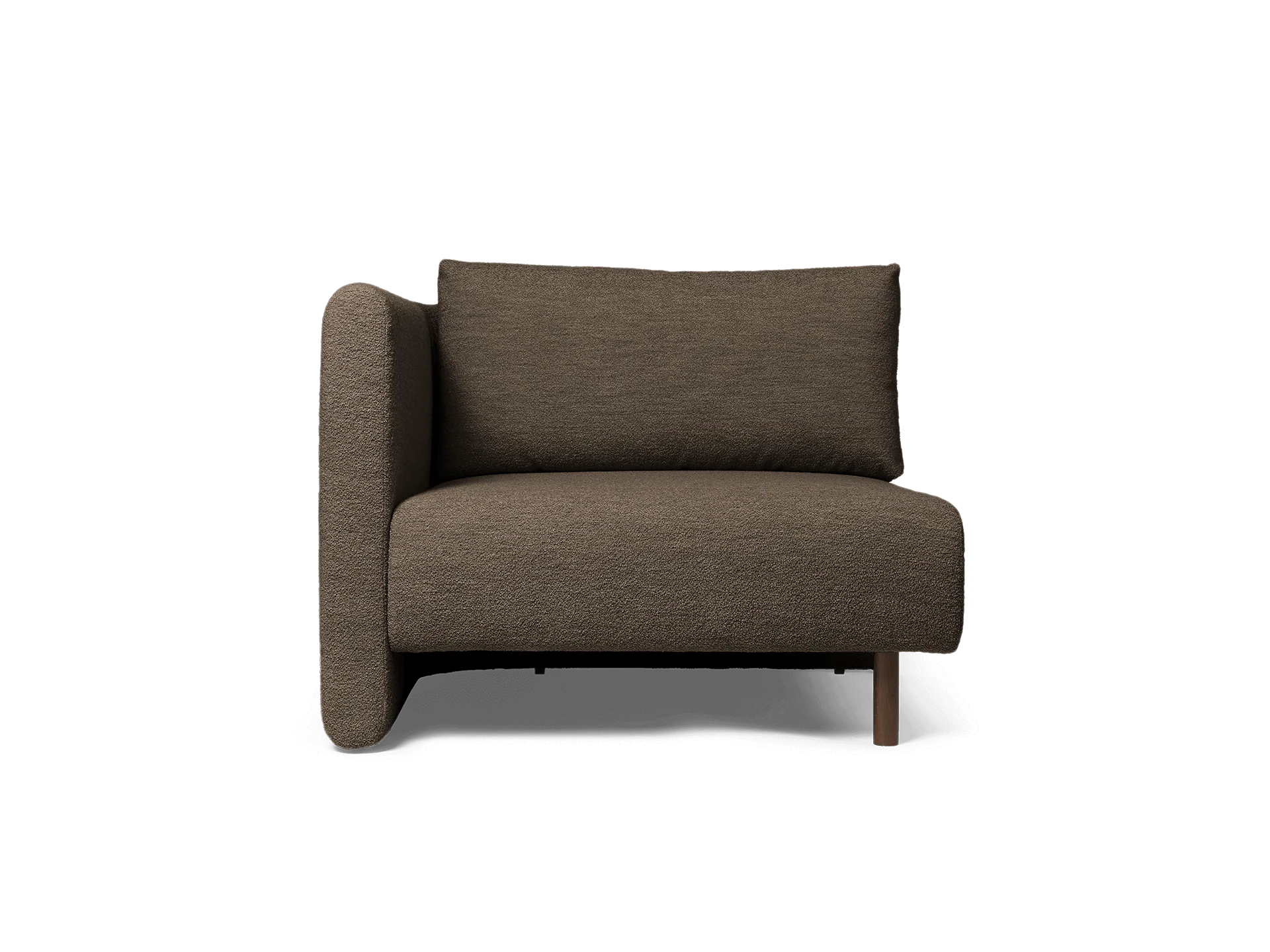 Dase Sofa Armrest Left - Soft Bouclé - Dark Brown - UK - Image 2