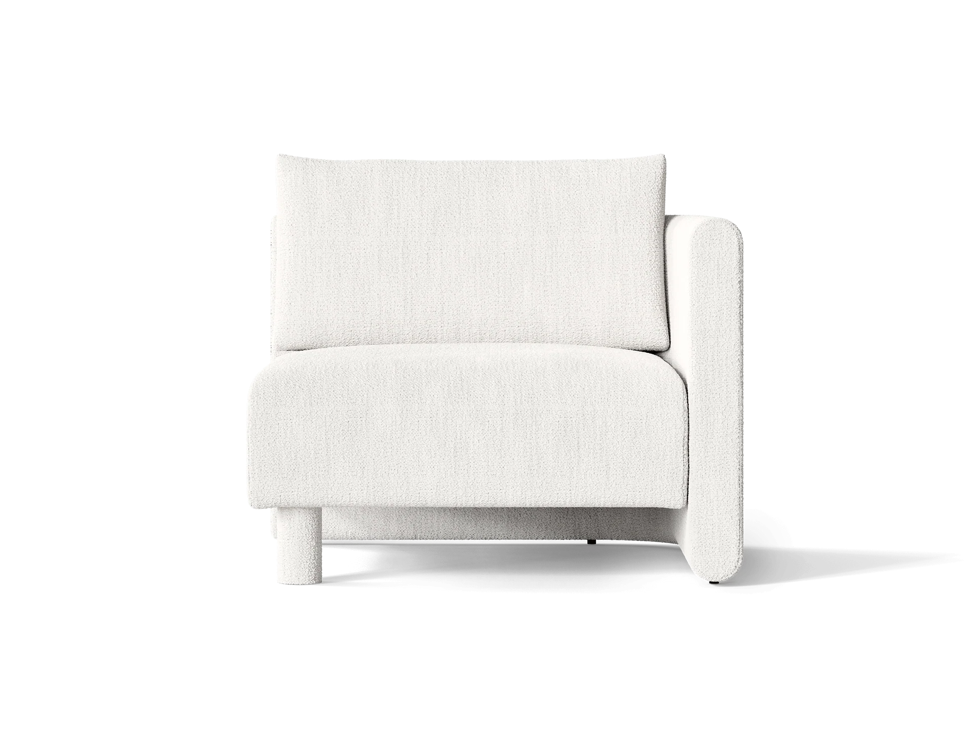 Dase Sofa Armrest Right - Bouclé - Off-white - UK