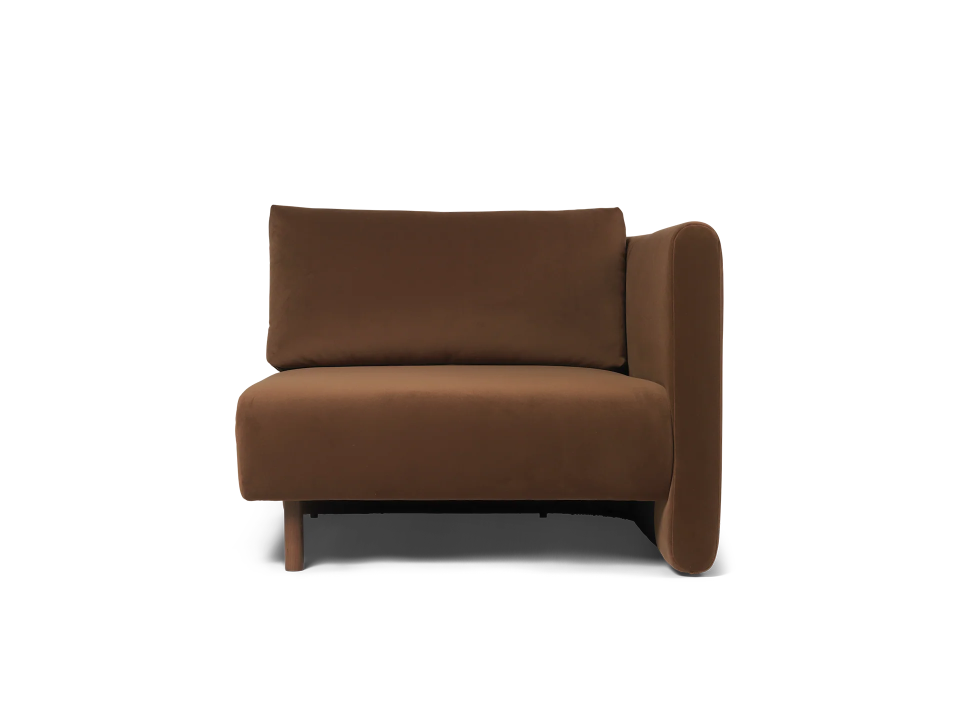 Dase Sofa Armrest Right - Rich Velvet - Soft Brown - UK - Image 3